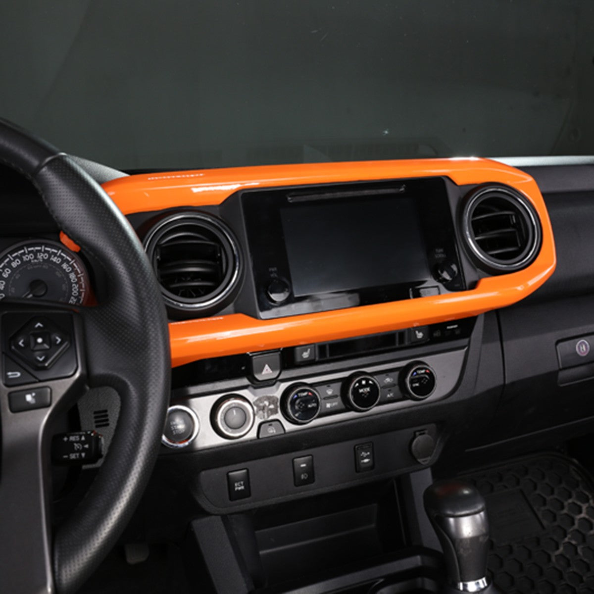 Orange ABS Dashboard Instrument Panel Trim For Toyota Tacoma 2016-2022 10