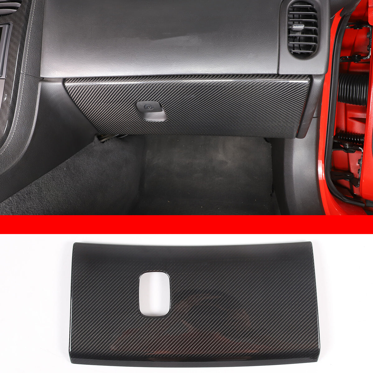 Real Carbon Fiber Co-pilot Storage Glove Box Covers For Corvette C6 2005-2013 16