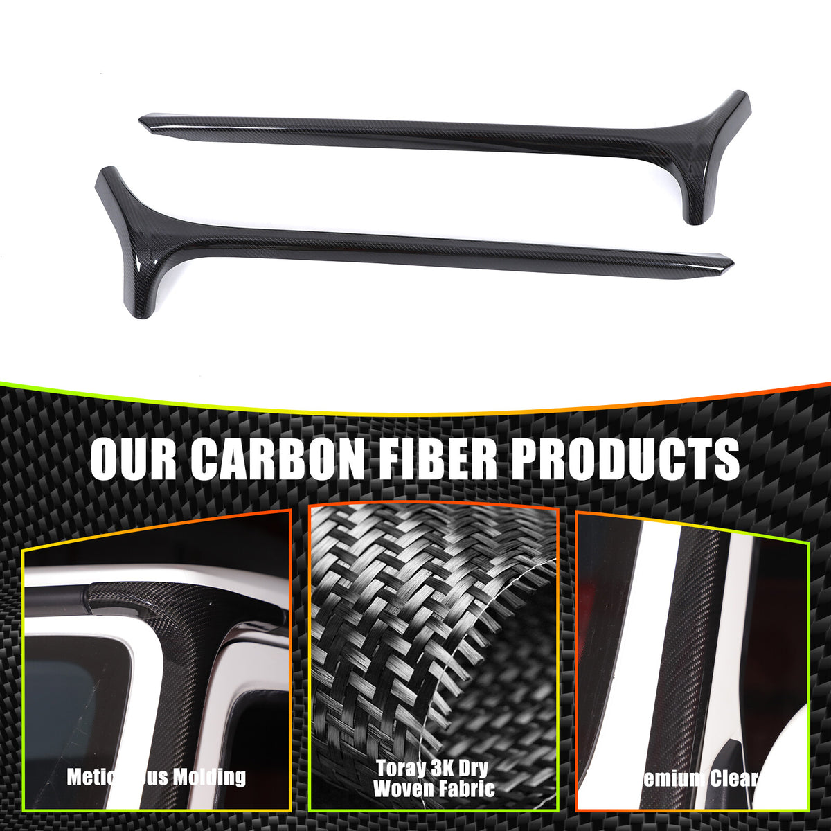 Real Carbon Fiber Window Triangle A-Pillar Cover For Benz W463 G550 G63 19-23 18