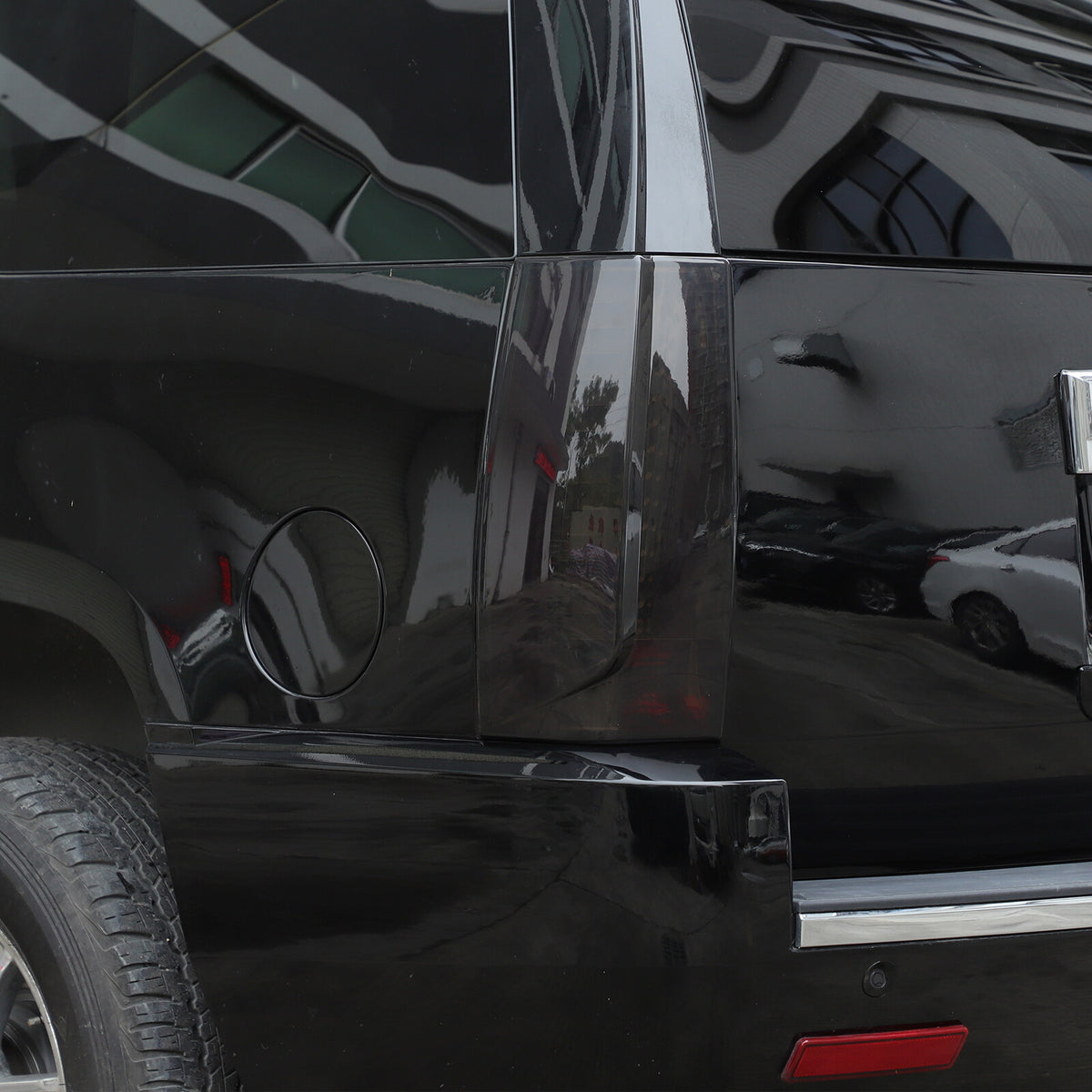 Gray Smoked ABS Taillight Blackened Shell Trim For Cadillac Escalade 2007-2014 11