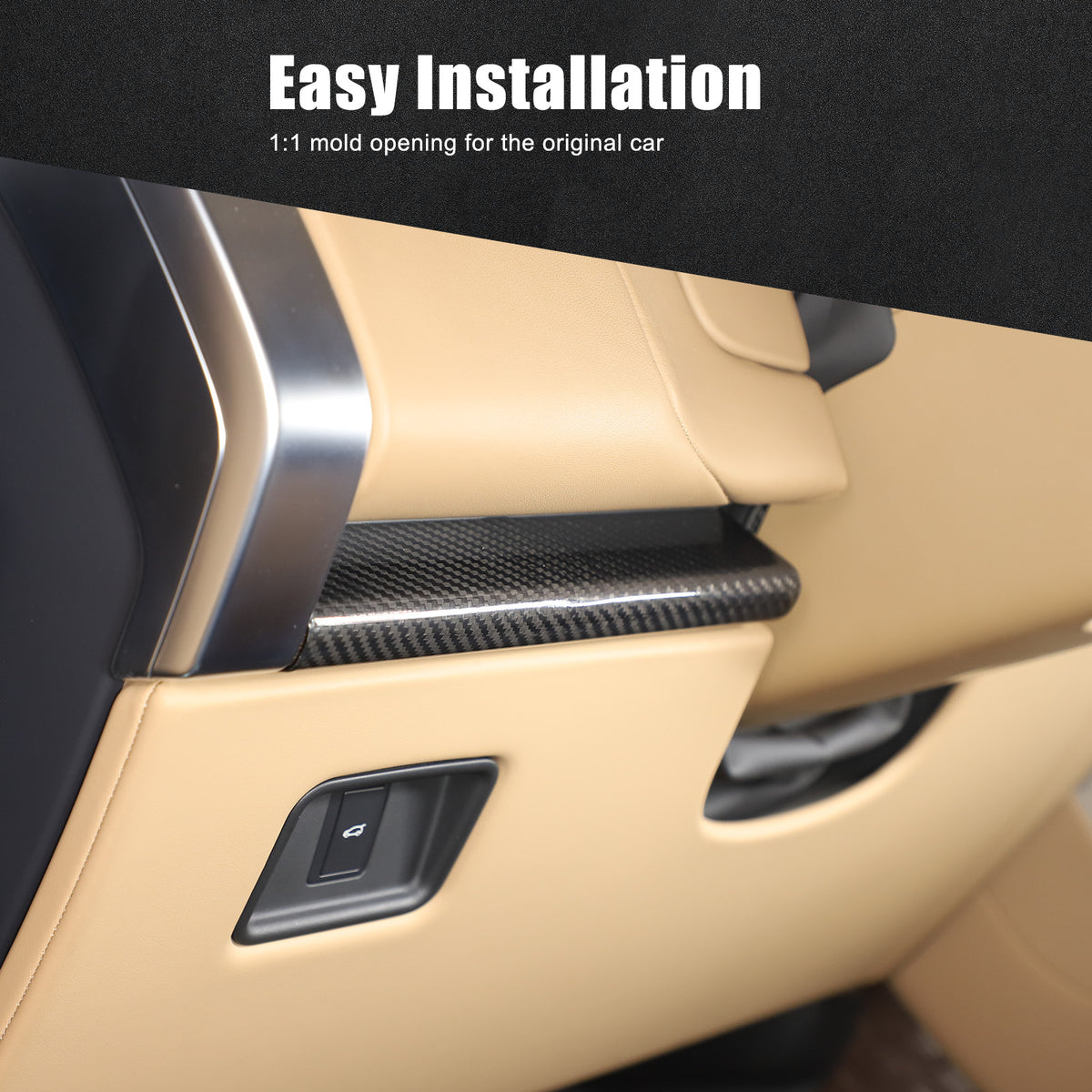Real Carbon Fiber Dashboard Panel Cover Trim For LR Range Rover Vogue 2023-2024 12