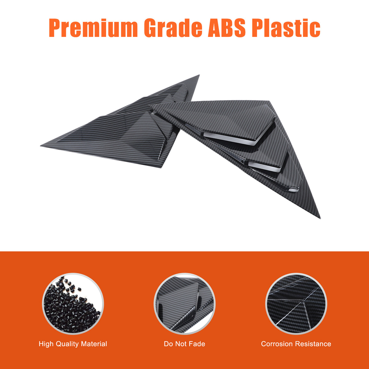 Carbon Fiber ABS Rear Quarter Window Louvers Trim For Acura Integra 2023-2024 3
