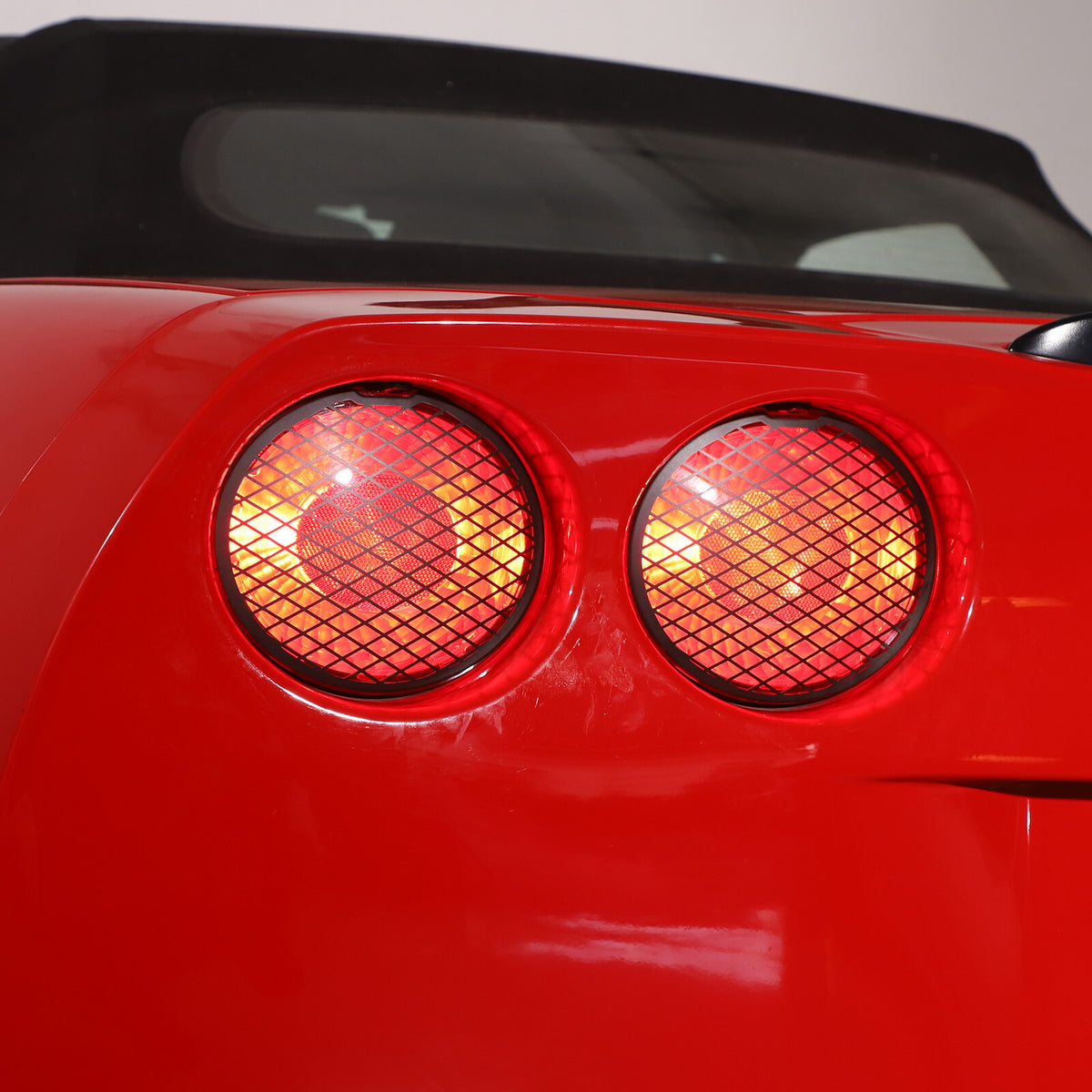 Silver Mesh Steel Rear Tail Light Grille Cover for Corvette C6 GS/Z0/ZR1 2005-13 7