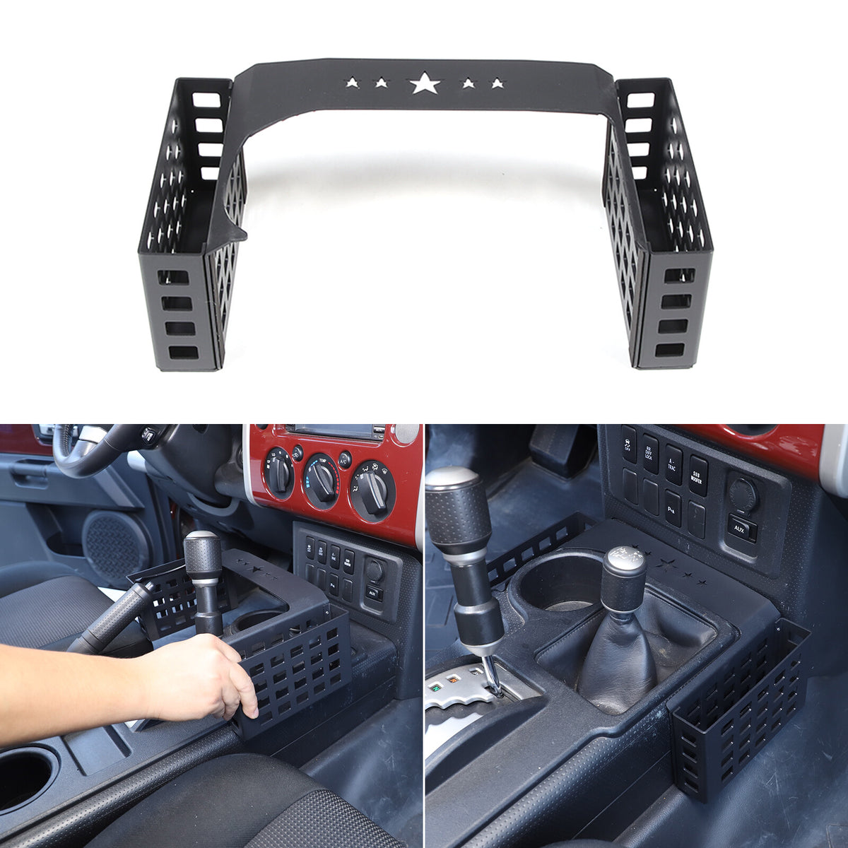Interior Gear Shift Side Storage Box Two Baskets For Toyota FJ Cruiser 07-21 US 13