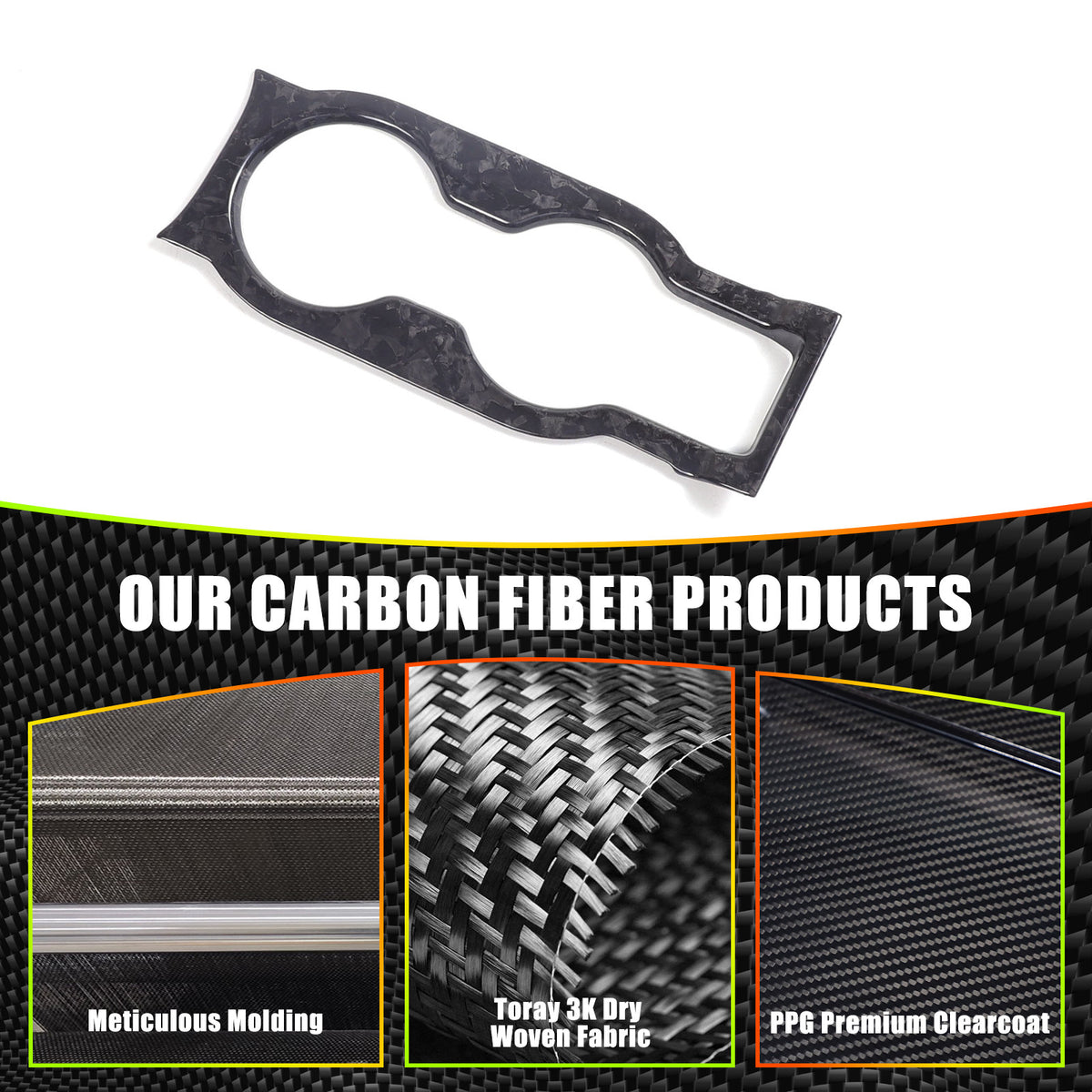Forged Carbon Fiber Interior Center Console Cover Trim For Lotus EMIRA 2021-25 24