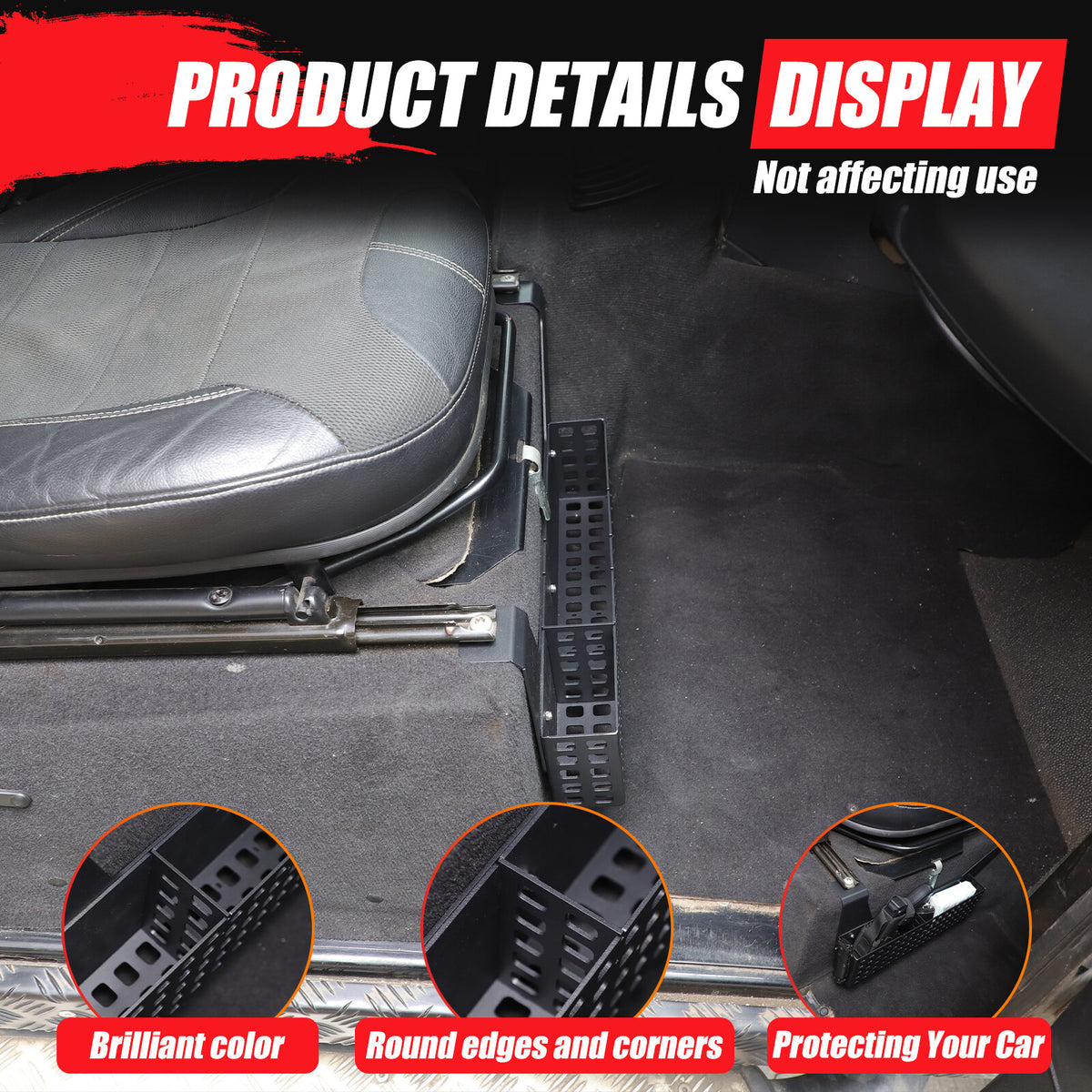 Aluminum Alloy Under Seat Storage Basket Tray For Land Rover Defender L316 04-18 10