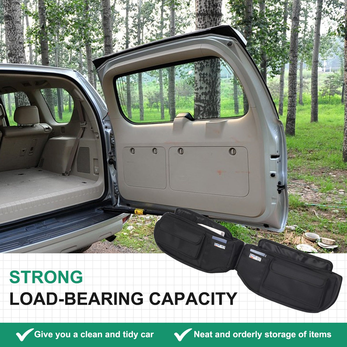 Rear Trunk Tailgate Window Storage Bag Tray For Toyota Prado J150 2010-2017 1