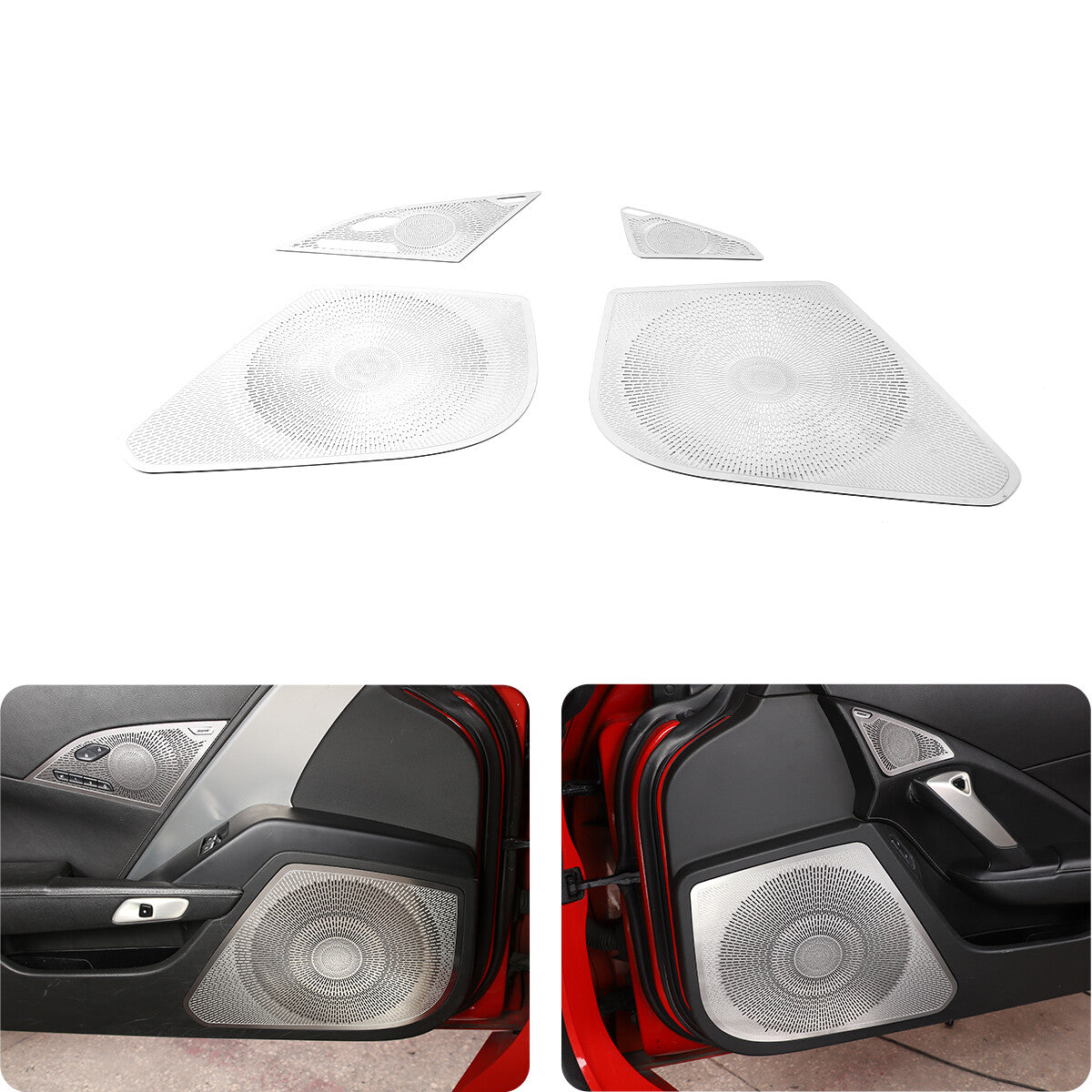 Stainless Stee Door Horn Net Speaker Net Patch For Corvette C7 2014-19 US 2