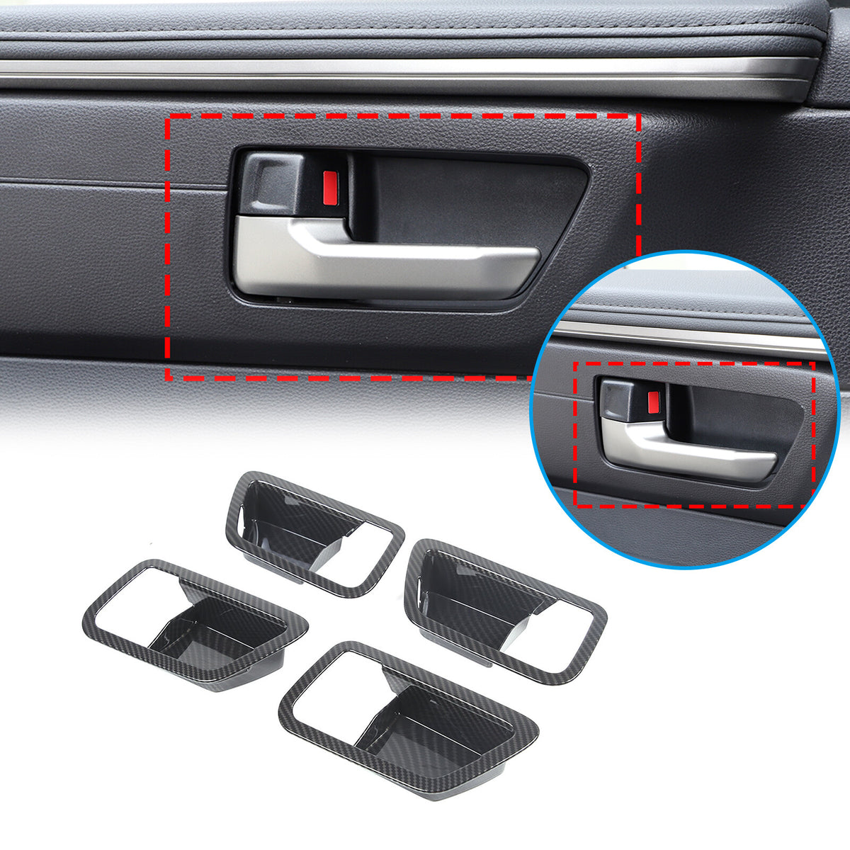 ABS Carbon Fiber Interior Set Cover Trim Kit For Toyota Tundra Sequoia SR 22+ - Styles 1-5 83
