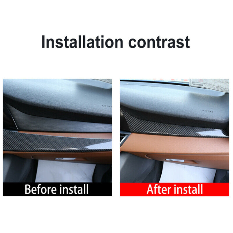 Real Carbon Fiber Dashboard Console Center Panel Trim For Alfa Romeo Giulia US 3