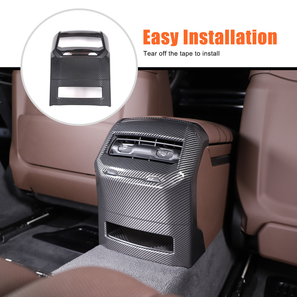 Carbon Fiber Rear Air Vent Outlet Panel Cover Trim For BMW 7 Series G70 i7 2023 11