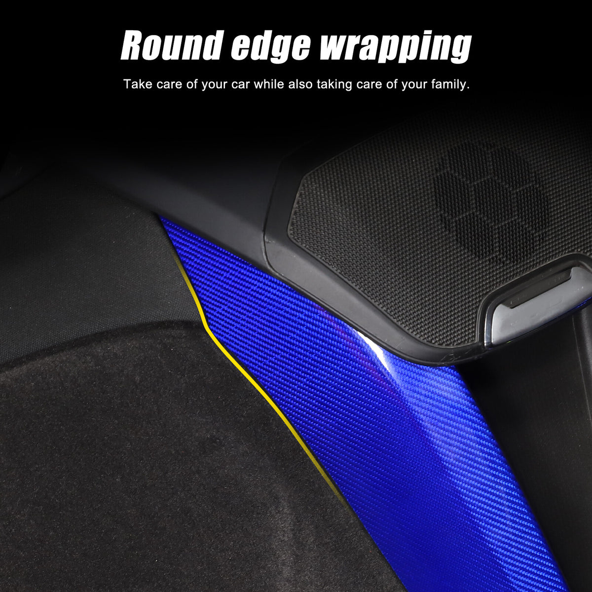 Blue Carbon Fiber Console Waterfall Wireless Charger Trim For C8 Corvette 20+ 19