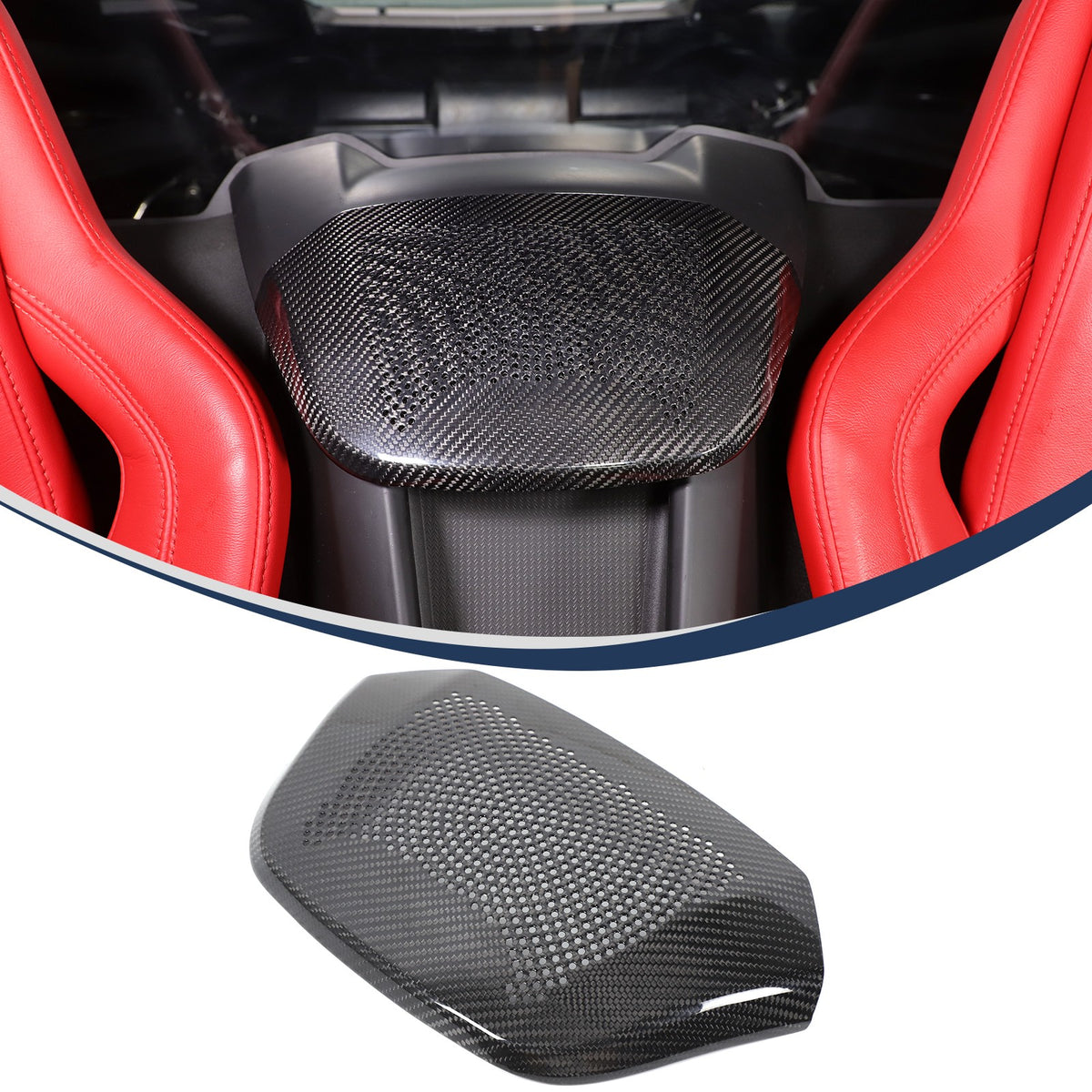 Real Carbon Fiber Rear Waterfall Speaker Grille Trim For Corvette C8 Z51 ZR1 20+ 3