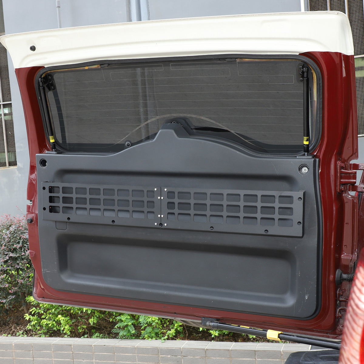 Aluminum Tailgate Hanging Bag Rack Molle Panel For Toyota FJ Cruiser 2007-2021 14