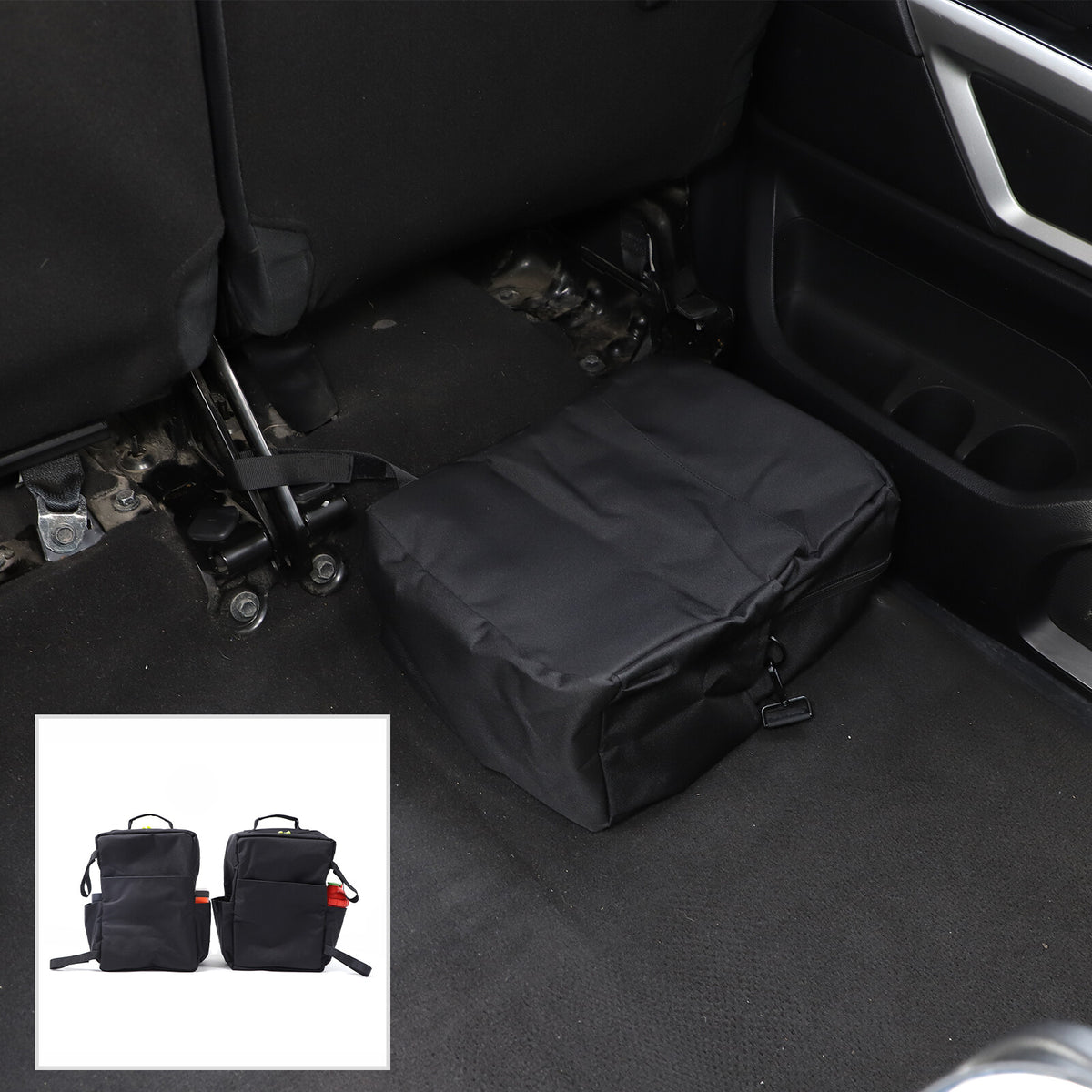 Black Underseat Organizer Tool Pockets Storage Bag for Nissan Titan 2016-2023 14