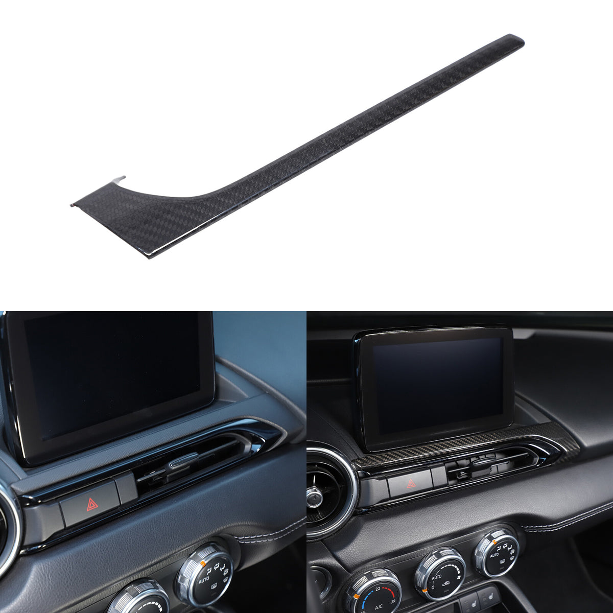 Real Carbon Fiber Center Console air outlet Trim Cover For Mazda MX-5 Miata 16+ 8