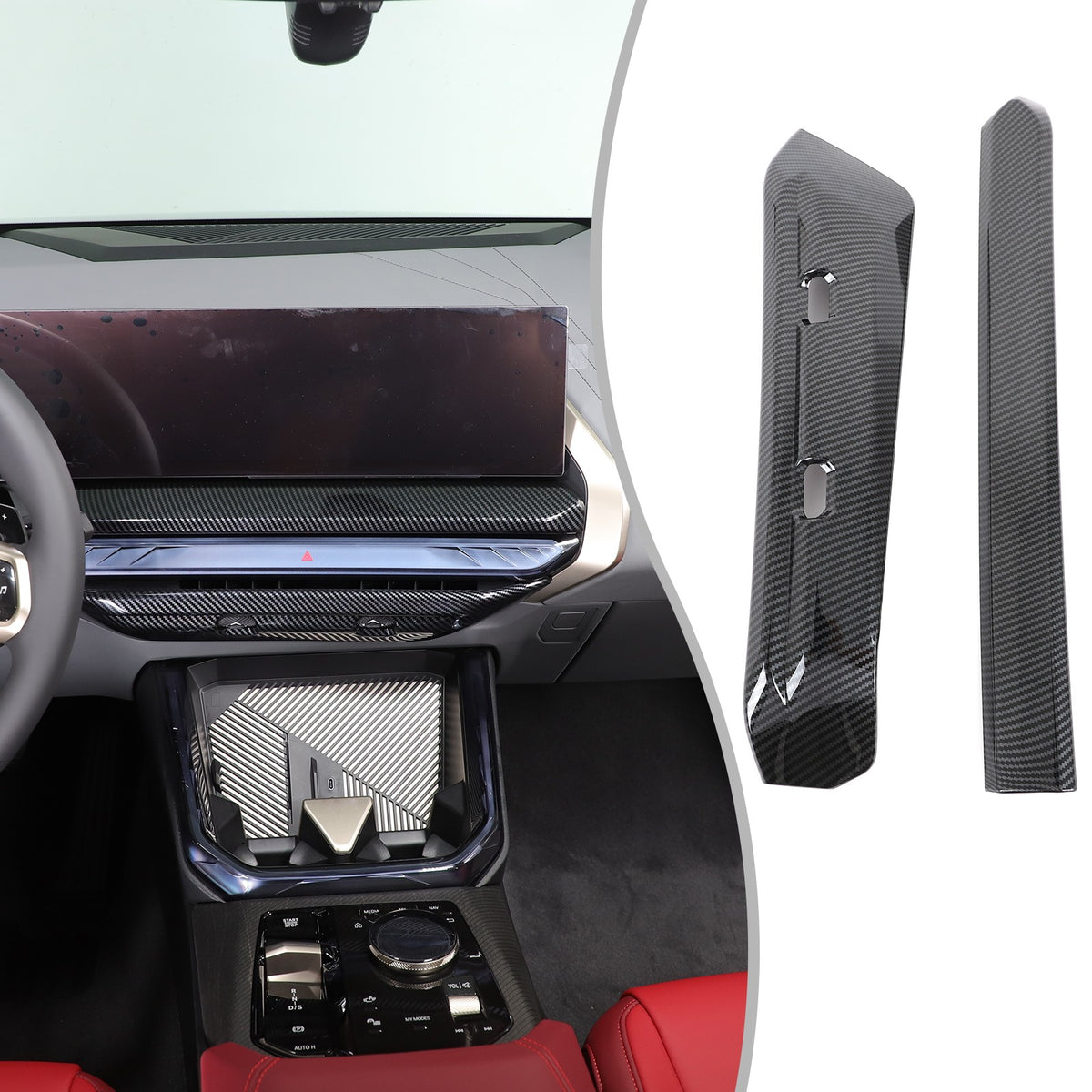 Carbon Fiber ABS Center Console Air Outlet Frame Trim For BMW X3 G45 2025+ US 16