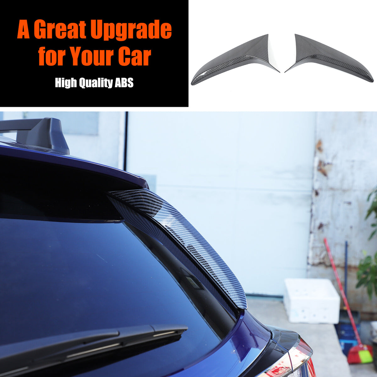 ABS Carbon Fiber Rear Window Sill C Pillar Trim For Subaru Crosstrek GU 2024 1