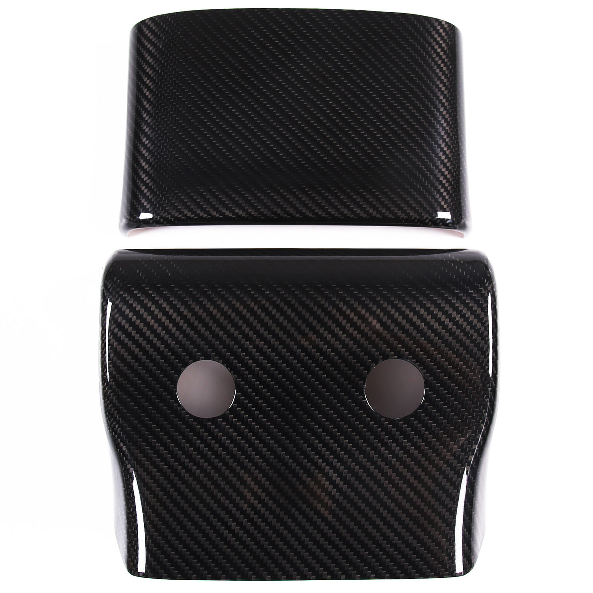 Real Carbon fiber Steering Wheel Base Trim Cover Frame For Jaguar F-TYPE 13-24 3
