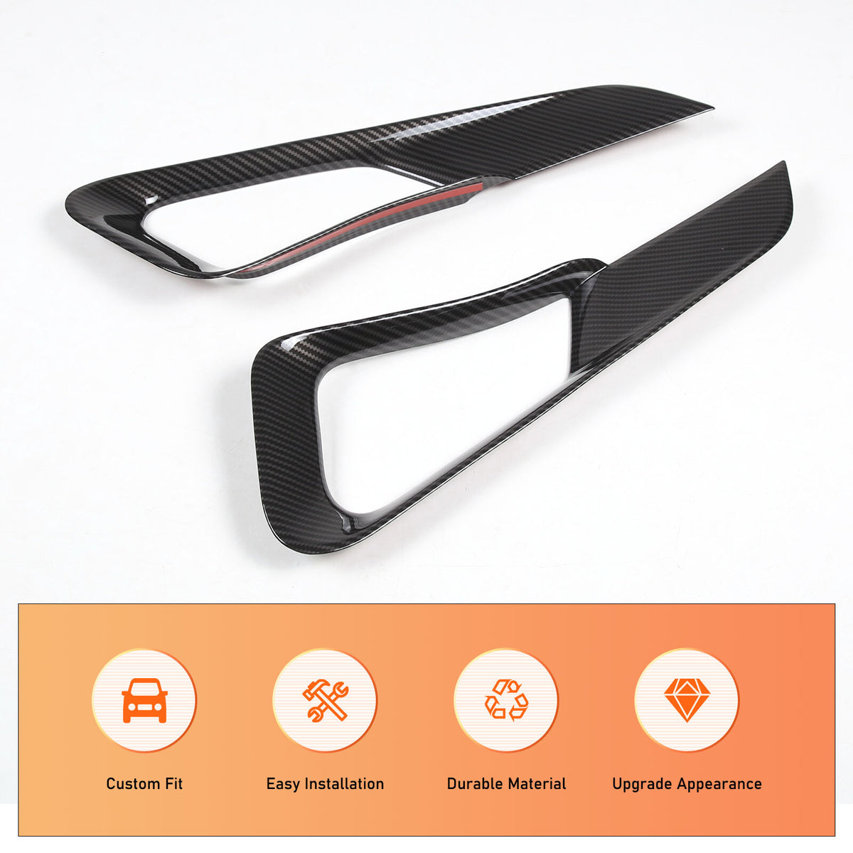 ABS Carbon Fiber Center Console Gear Shift Strip Trim For Range Rover Sport 23+ 10