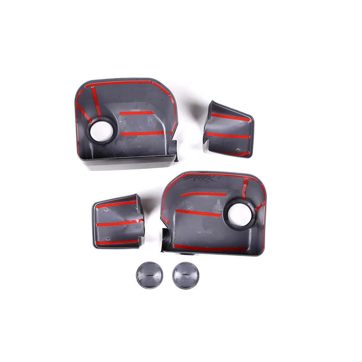 Carbon fiber ABS Door Handle & Rearview Mirror Trim Cover For FJ Cruiser 2007-21 8