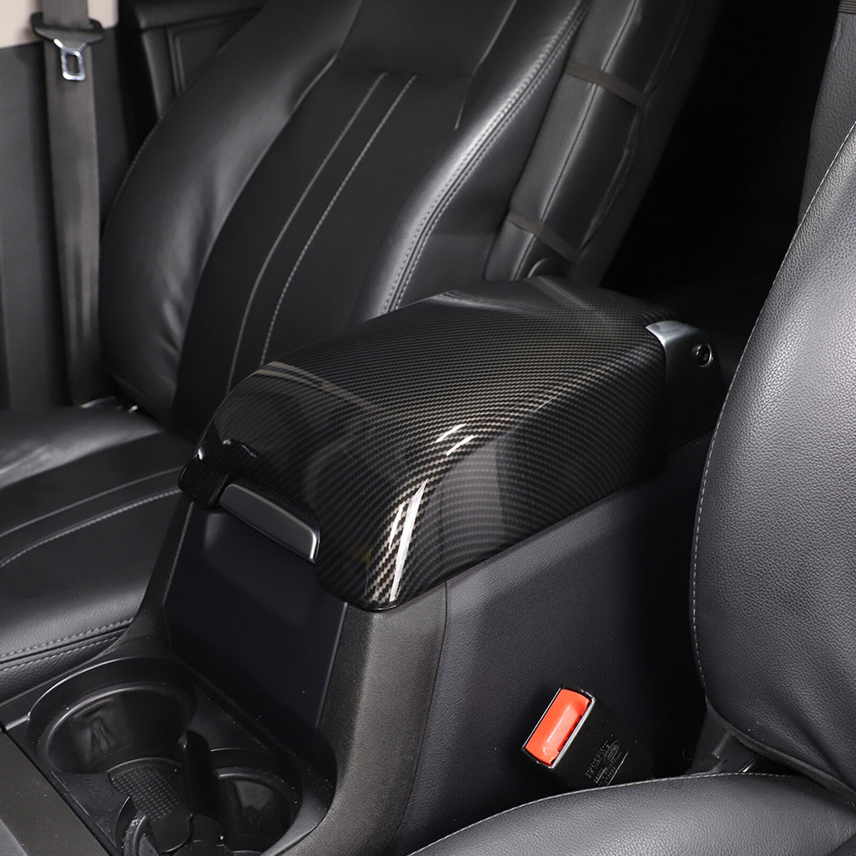 ABS Carbon Fiber Center Console Armrest Box Cover For LR Discovery 3/4 04-16 13
