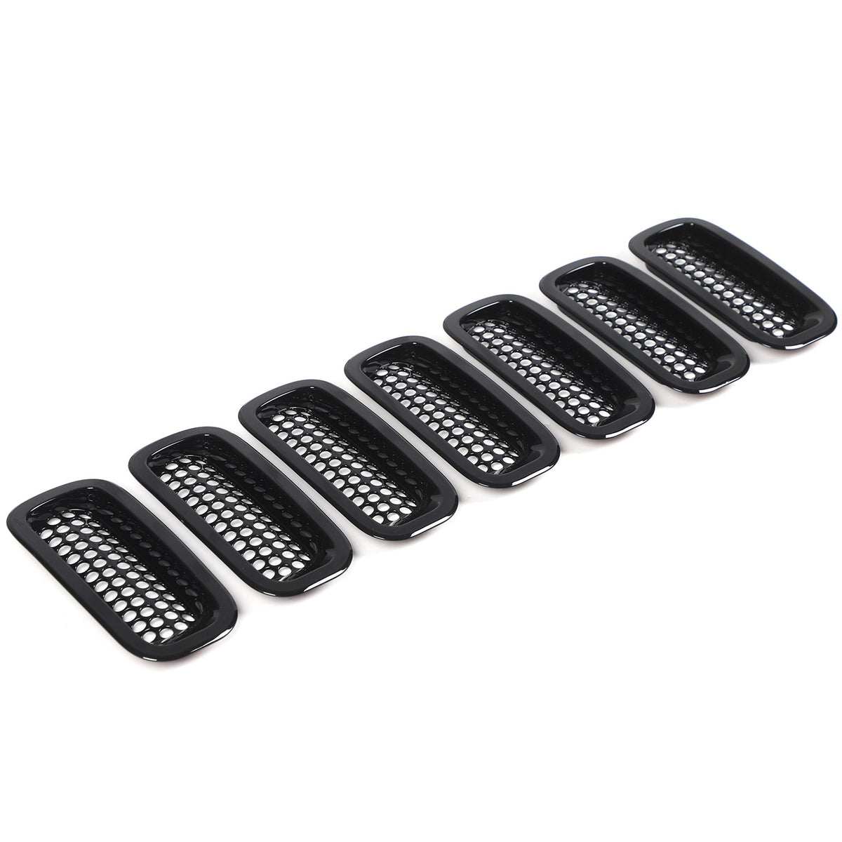 Piano Black ABS Front Grille Insect Screen Trim For Hummer H3 2005-2009 10