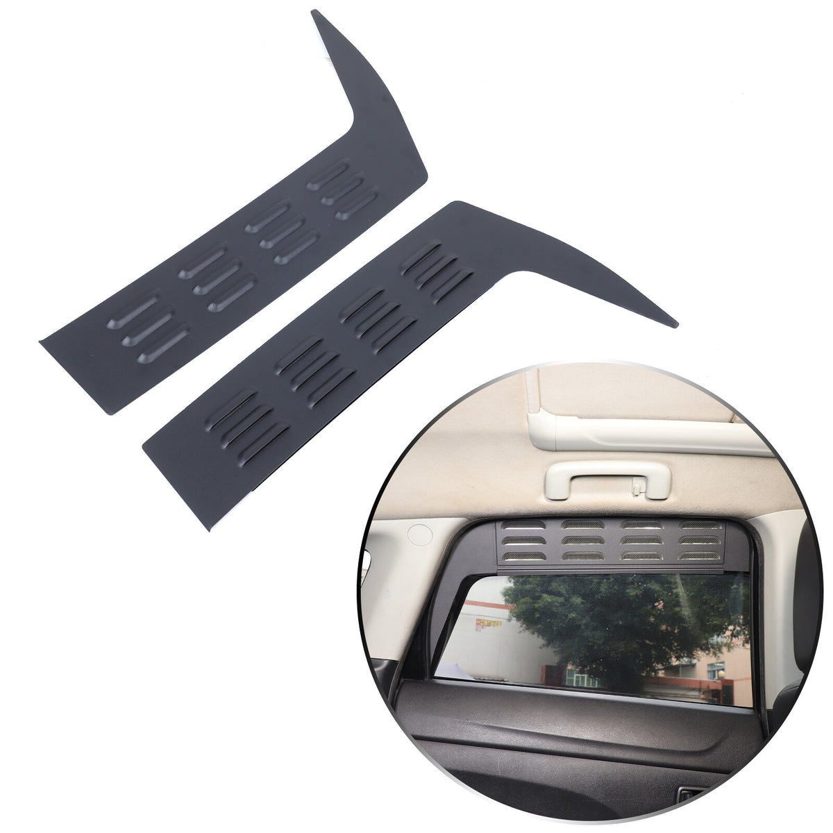 Alloy Rear Window Louver Shutter Cover Trim For Mitsubishi Outlander Sport 11-18 10