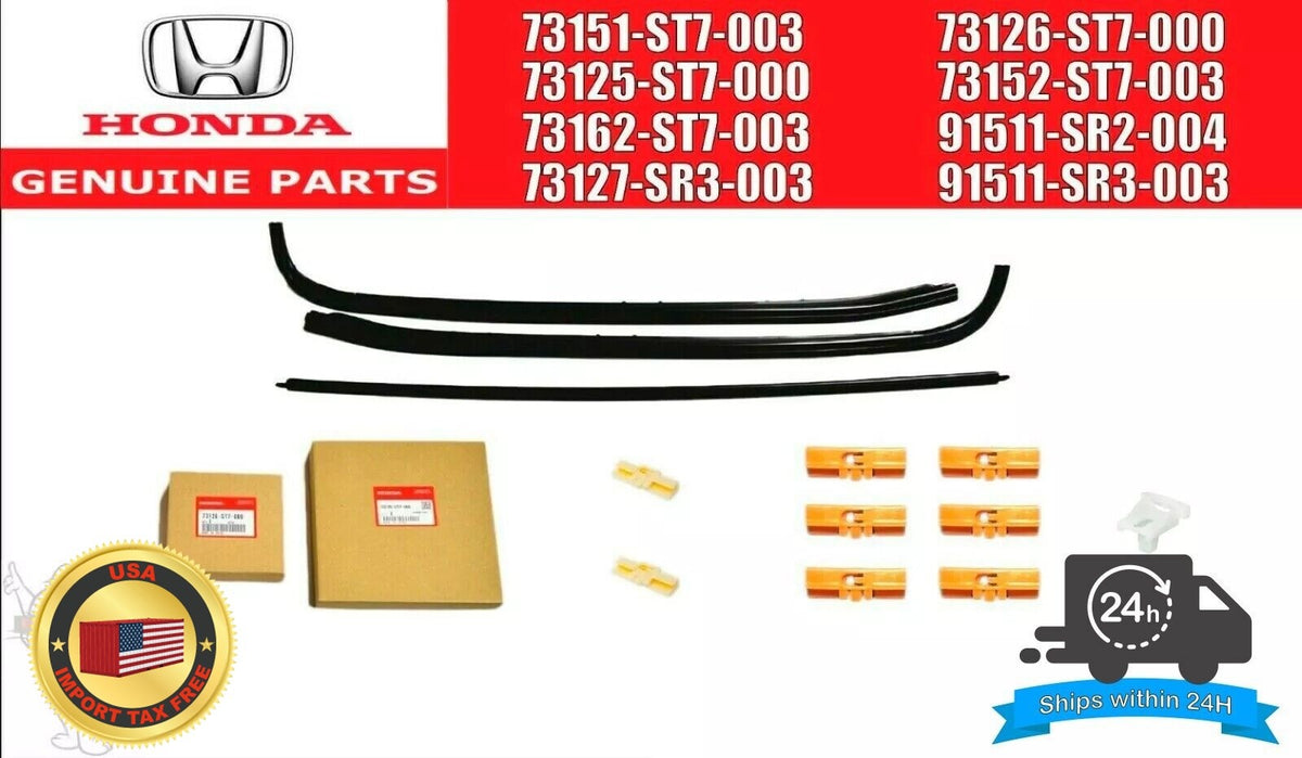 HONDA GENUINE INTEGRA DC2 TYPE-R 93-01 Front Glass Windshield Molding Pair Set 1