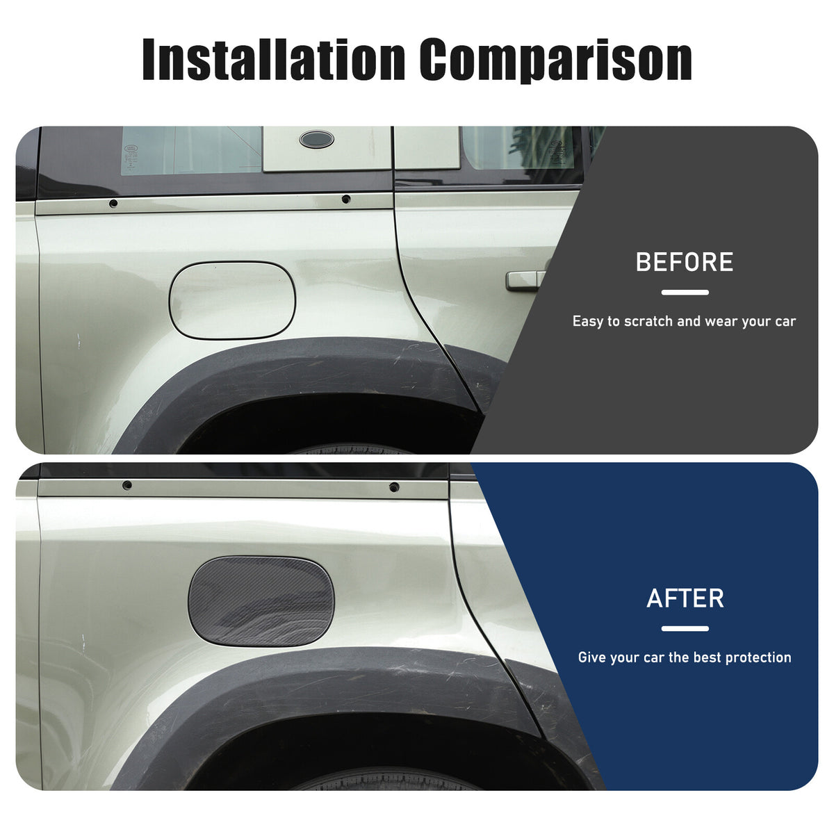 Real Dry Carbon Fiber Fuel Tank Cap Trim Cover For LR Defender L663 2020-25 24