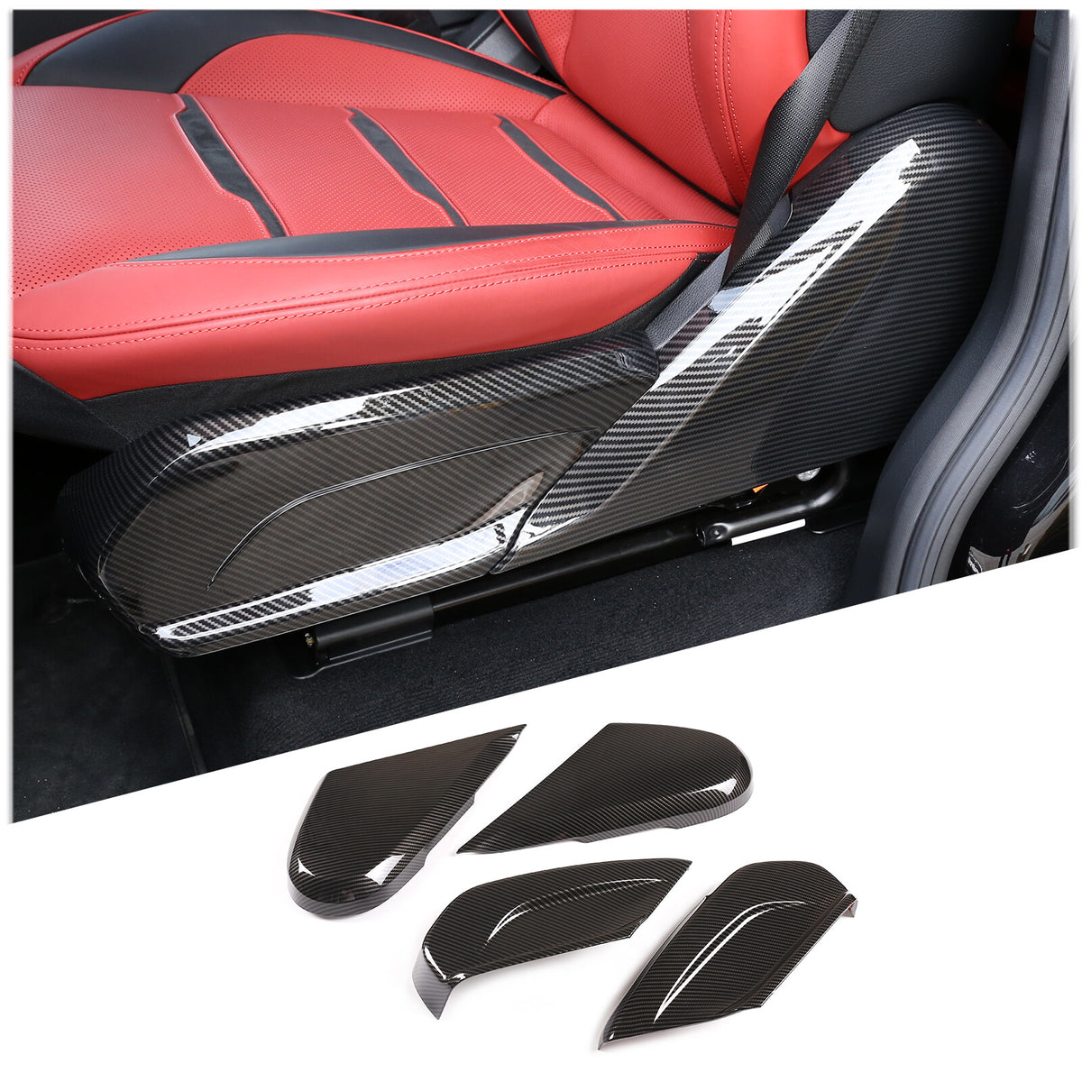 For Benz G-Class 2019-24 Carbon Fiber ABS Seat Button Handle Panel Cover Trim US 13