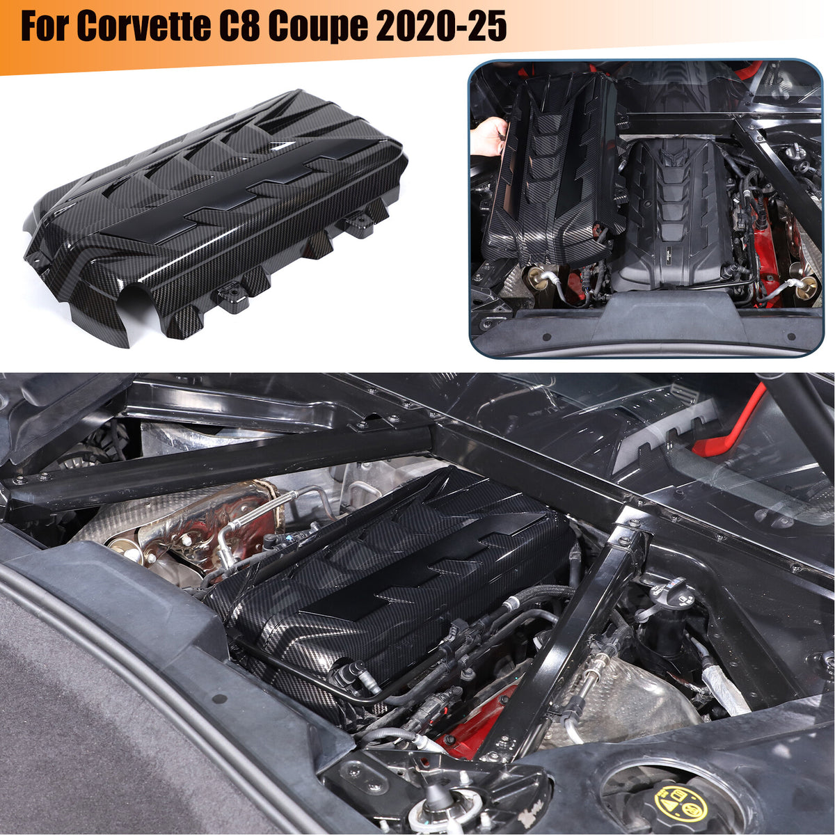 Replace Engine Hood Panel Trim Cover Cap For Corvette C8 Coupe 2020-26 - Variants 6-10 16