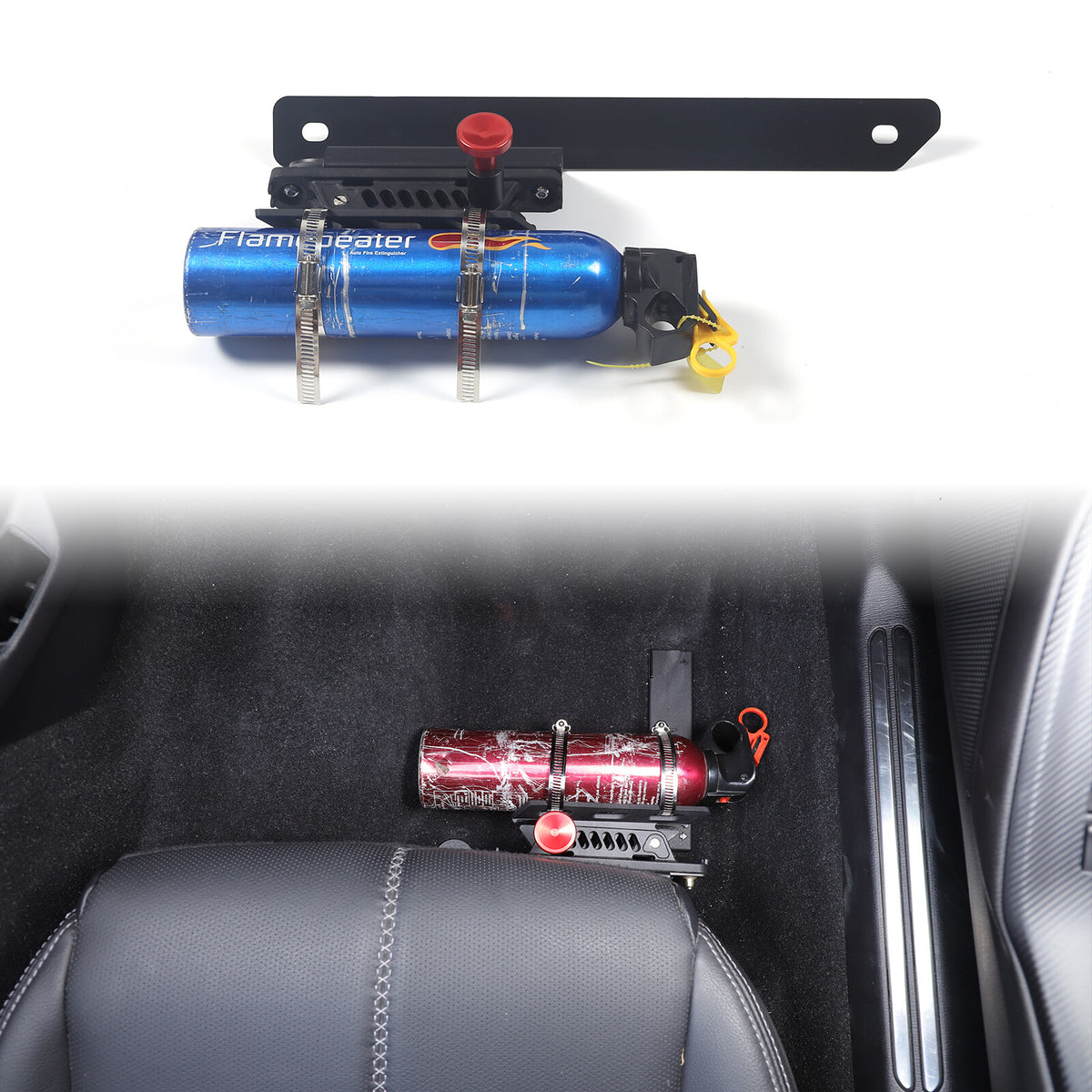 Adjustable Black Car Fire Extinguisher Mount Bracket For Mazda MX-5 Miata 16-23 20