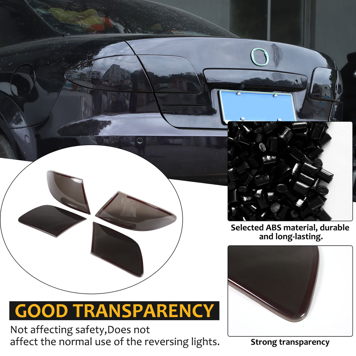 Smoked Black Tail Light Lamp Guard Cover Trim Bezels for Mazda 6 GG 2004~2008 13