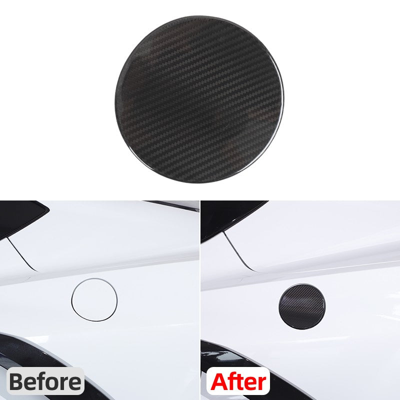 Replacement Real Carbon Fiber Fuel Tank Cap Cover For Corvette C8 2020+ 24