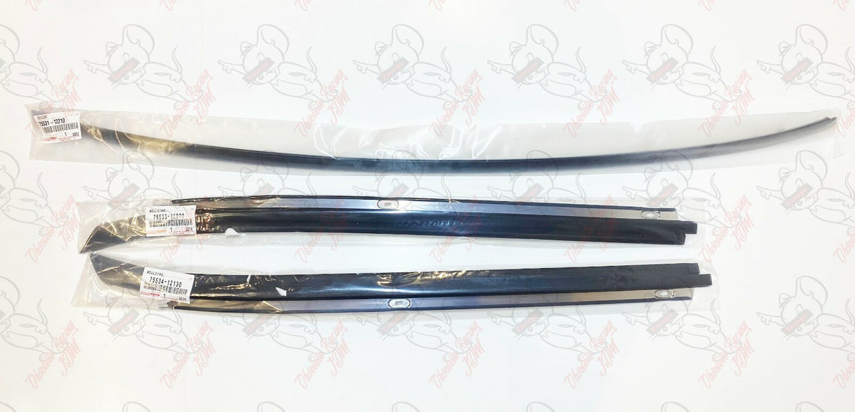 Toyota Genuine Corolla CP AE86 Windowshield Outside Mouldingd LH&RH&Upper Set 5