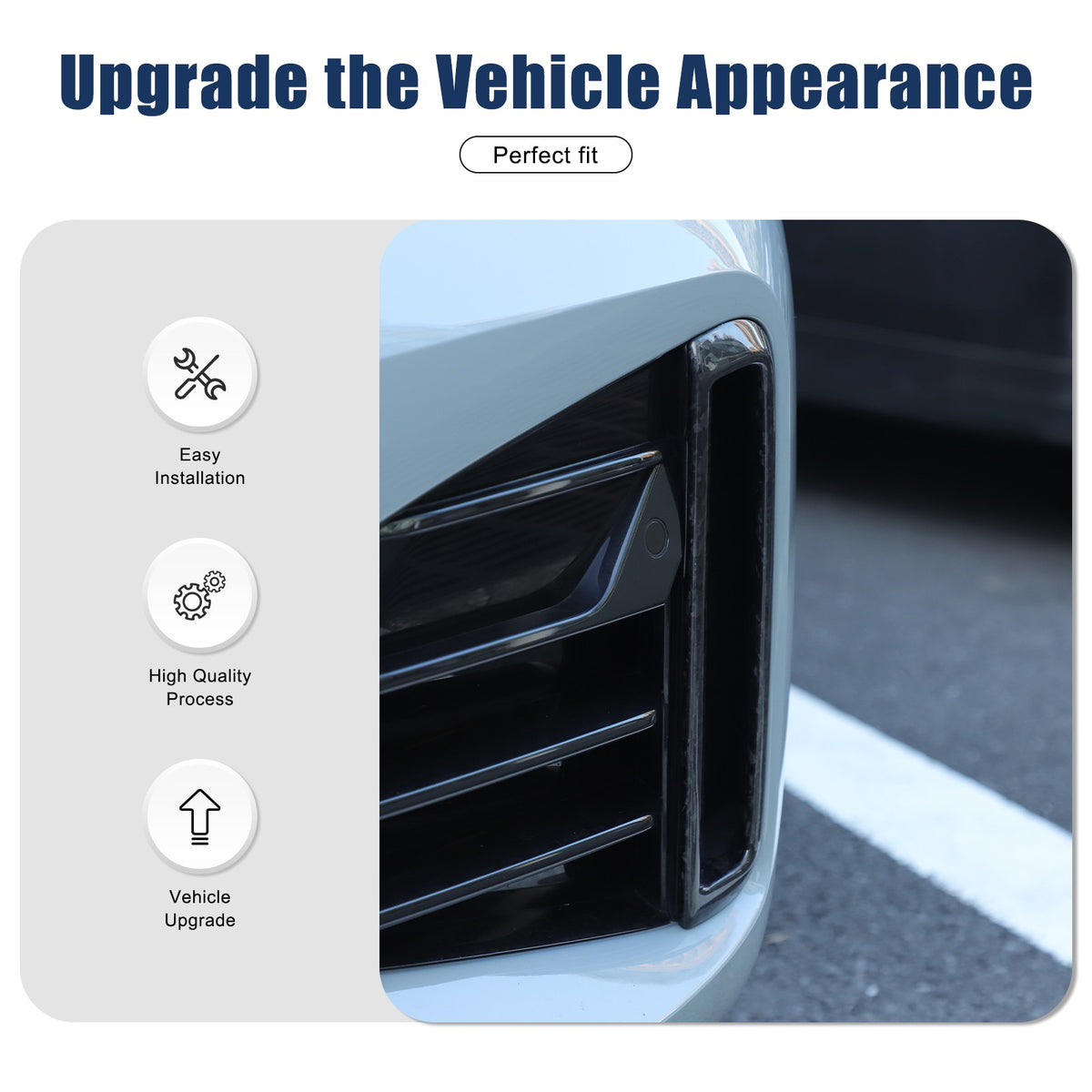 Forged Carbon Fiber Front Bumper Side Grill Trim For BMW 4 series 430i 440i 22+ 22