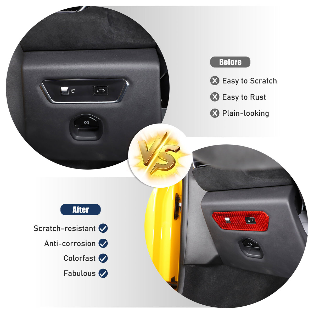 Red Real Carbon Fiber Interior Exterior Conosle Trim Cover For Lotus EMIRA 21-25 34