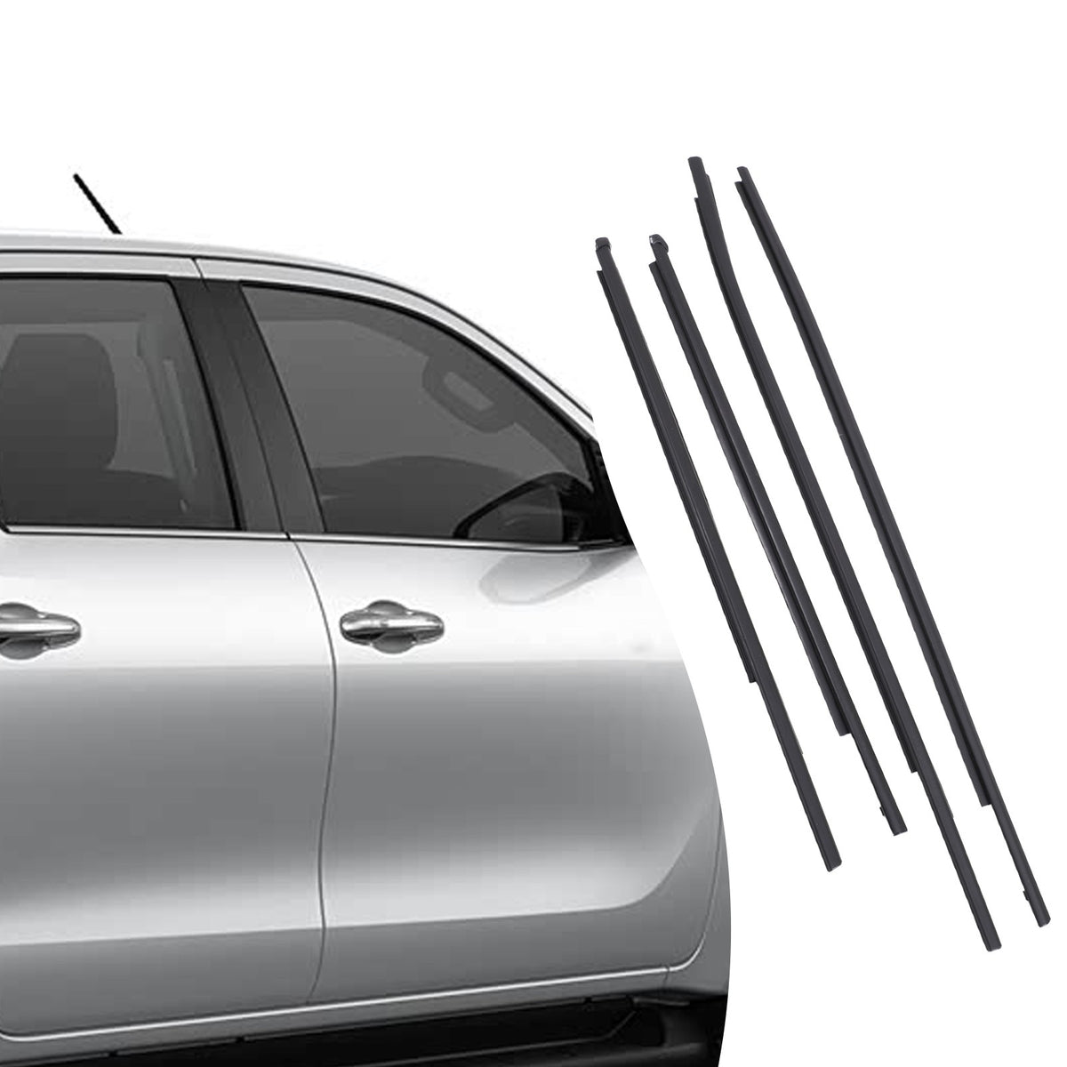 Replacement Window Belt Molding Weatherstrip Seal Trim For Toyota Hilux 2016-20 15