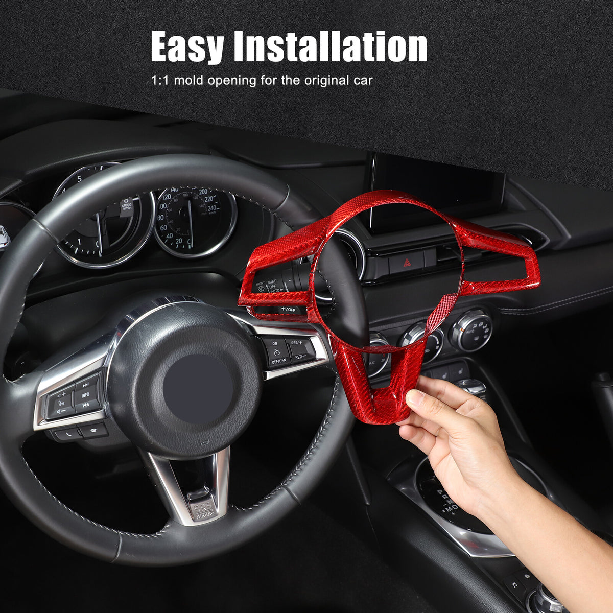 Red Real Carbon Fiber Interior Full Interior Trim For Mazda MX-5 Miata 2016-2026 - Variants 1-5 16