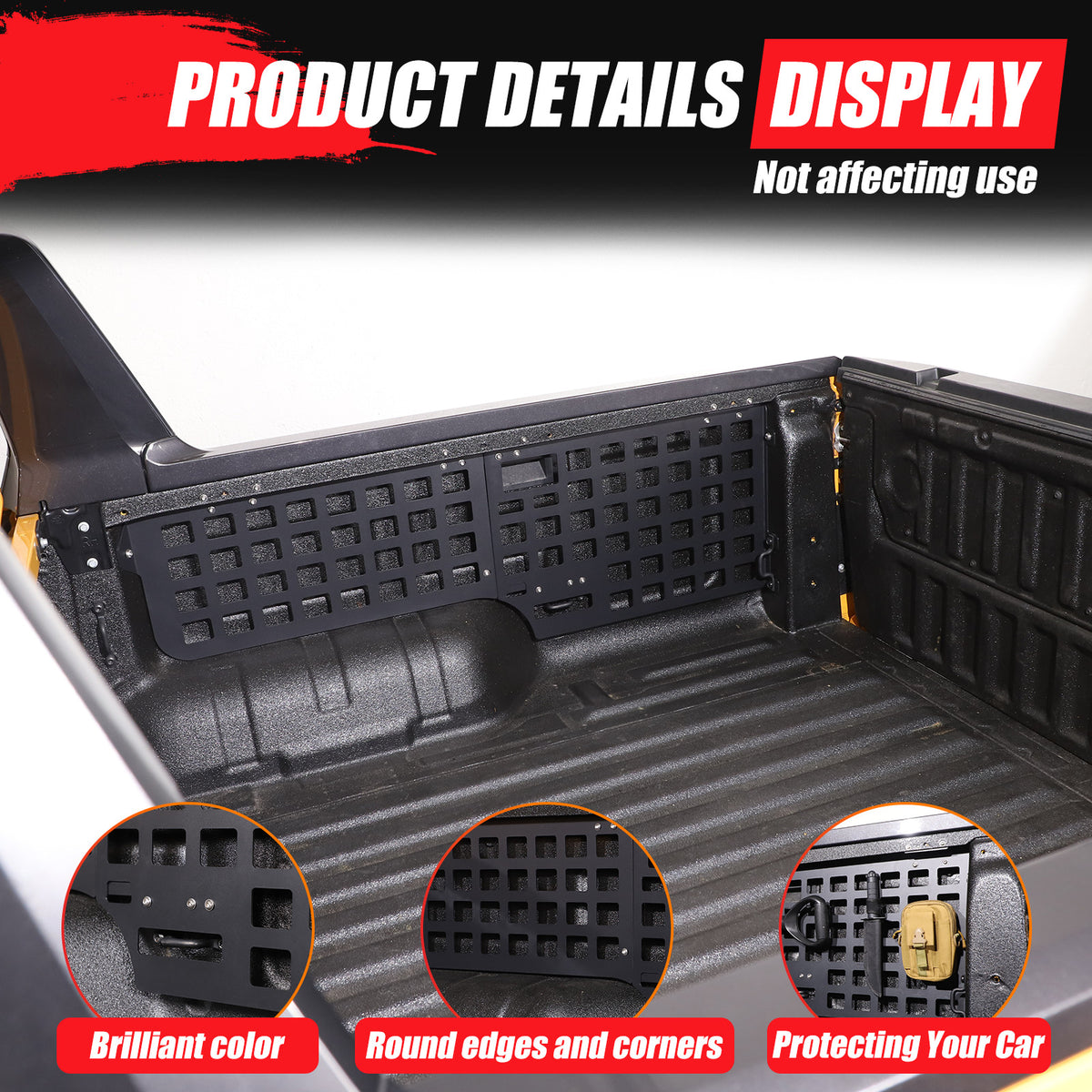 Right Side Tailgate Molle Panel Trunk Bed Storage Organizer For Ford Ranger 24+ 9
