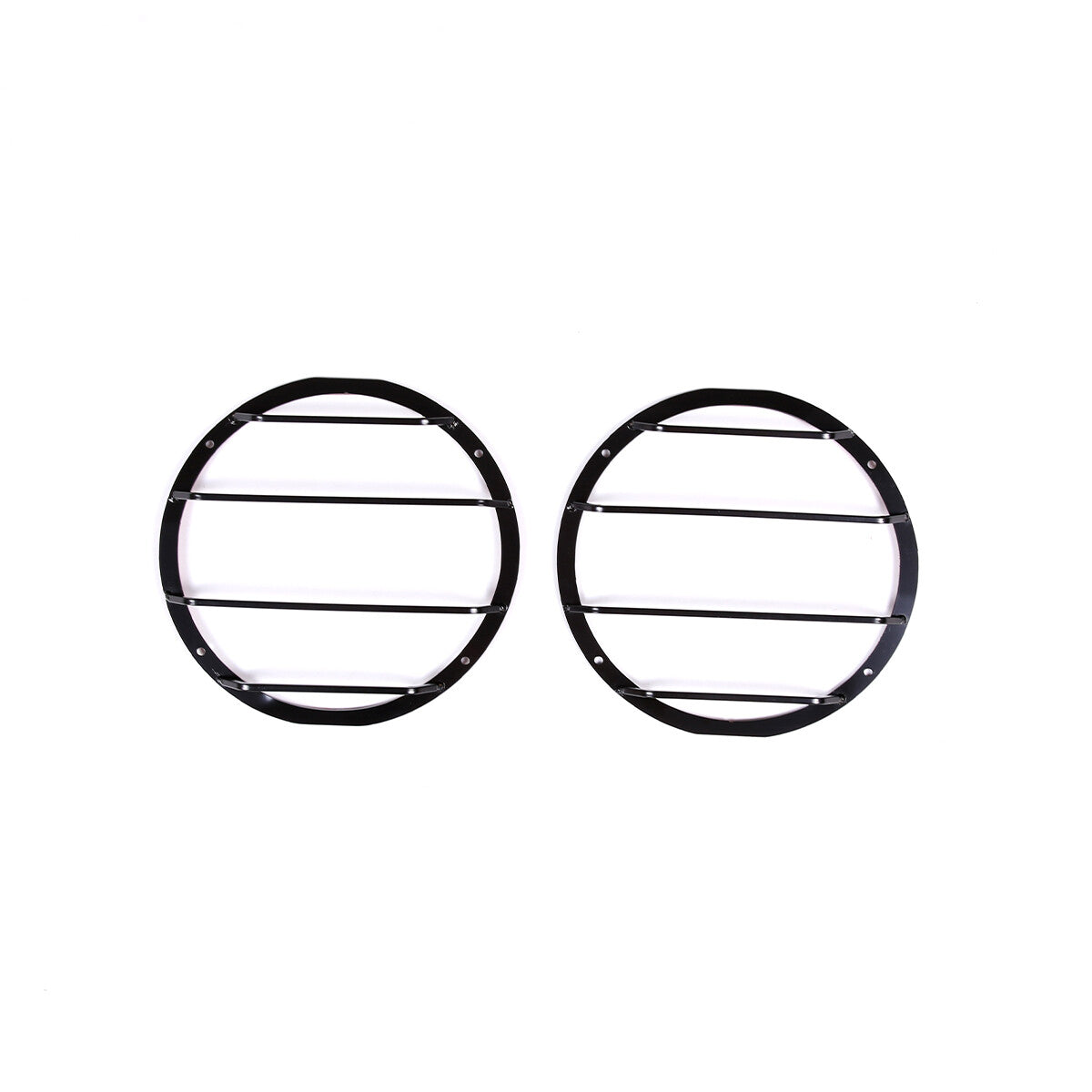 Black Steel Front Fog Light Lamp Frame Cover Trim For Hummer H3 05-09 11