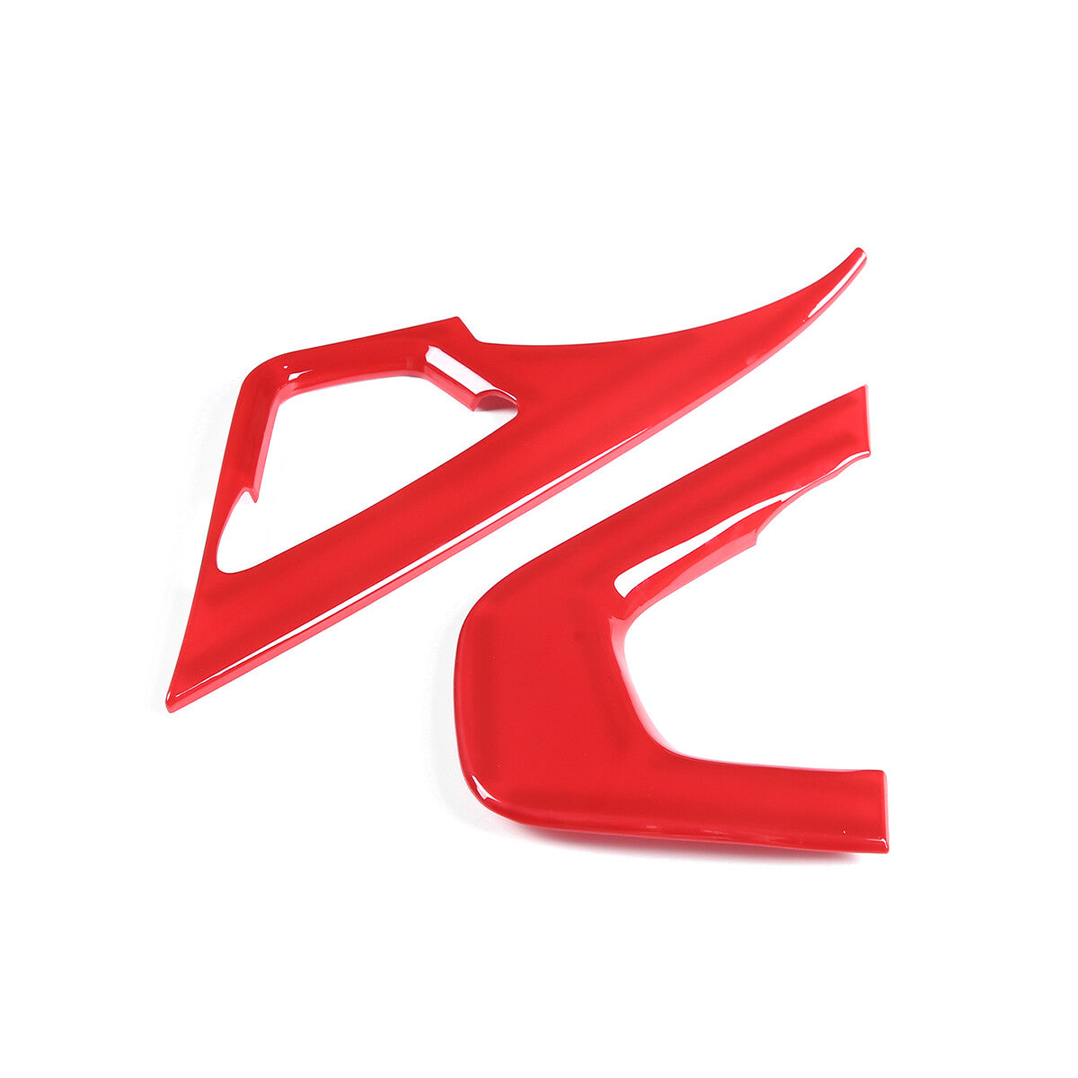 4pcs Red Gear Shift Panel Grab Handle Cover Trim For Corvette C7 2014-2019 11