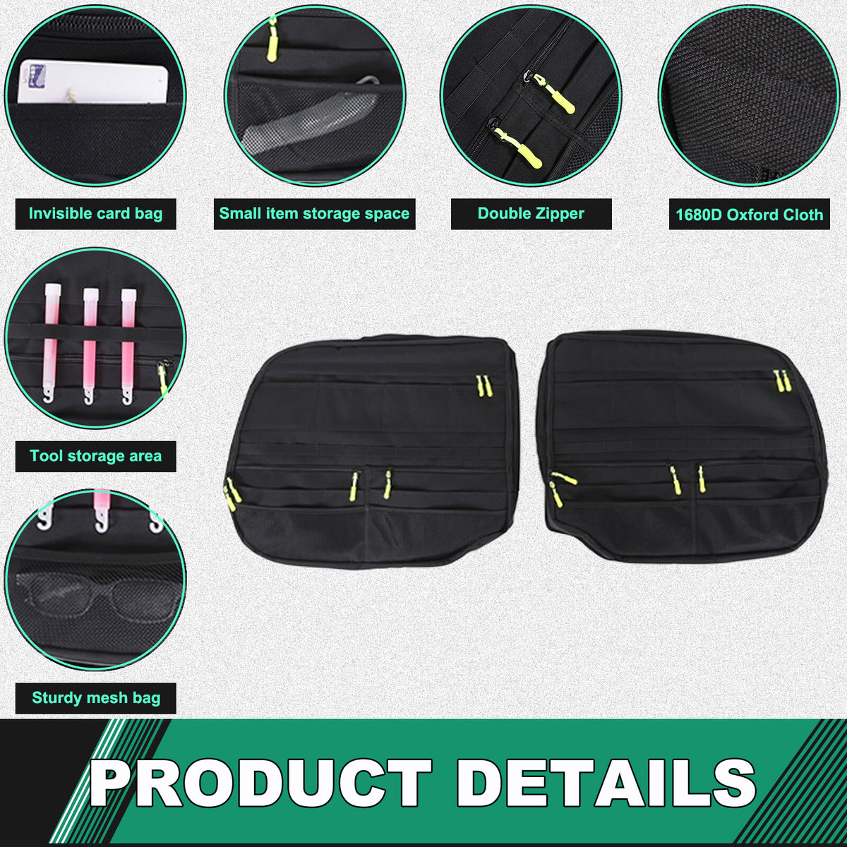 Tailgate Rear Door Cargo Trunk Storage Bag Organizer For Toyota Prado FJ150 2010 16