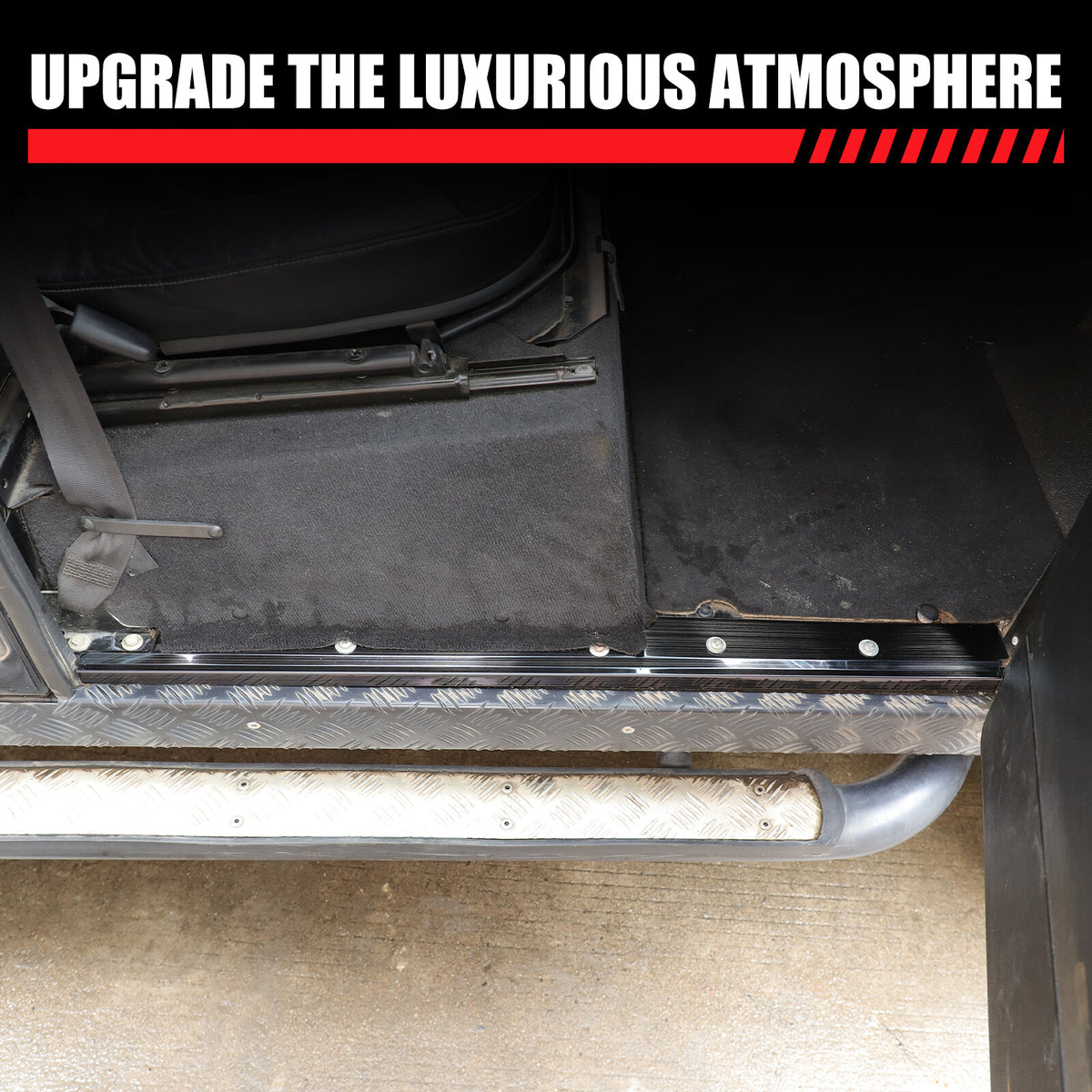 Steel Interior Door Sill Trim Guard Plate Trim For LR Defender L316 2004-2018 9