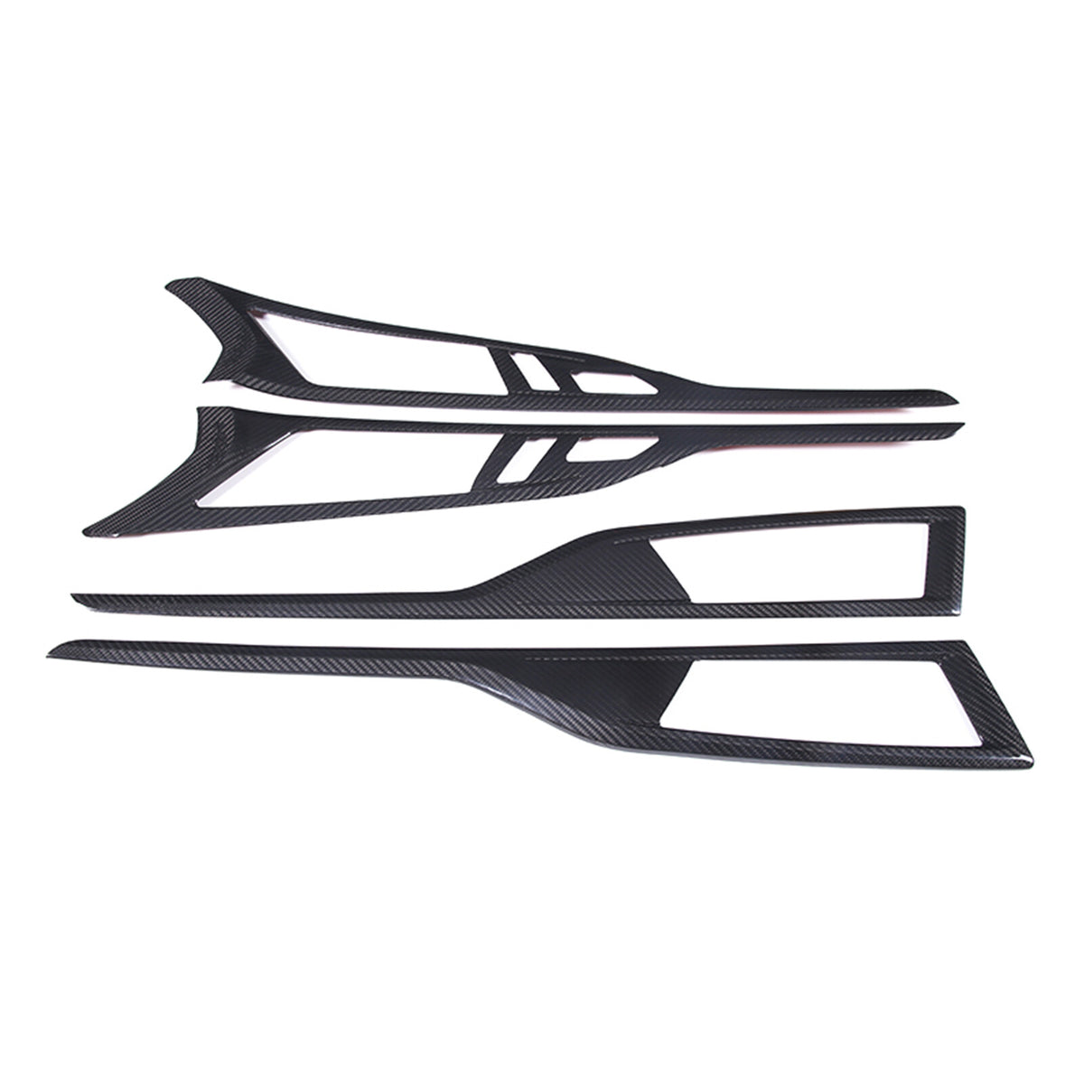 Real Carbon Fiber Door Handle Panel Trim Strip For BMW 8 Series 4-Door 2019-2022 14