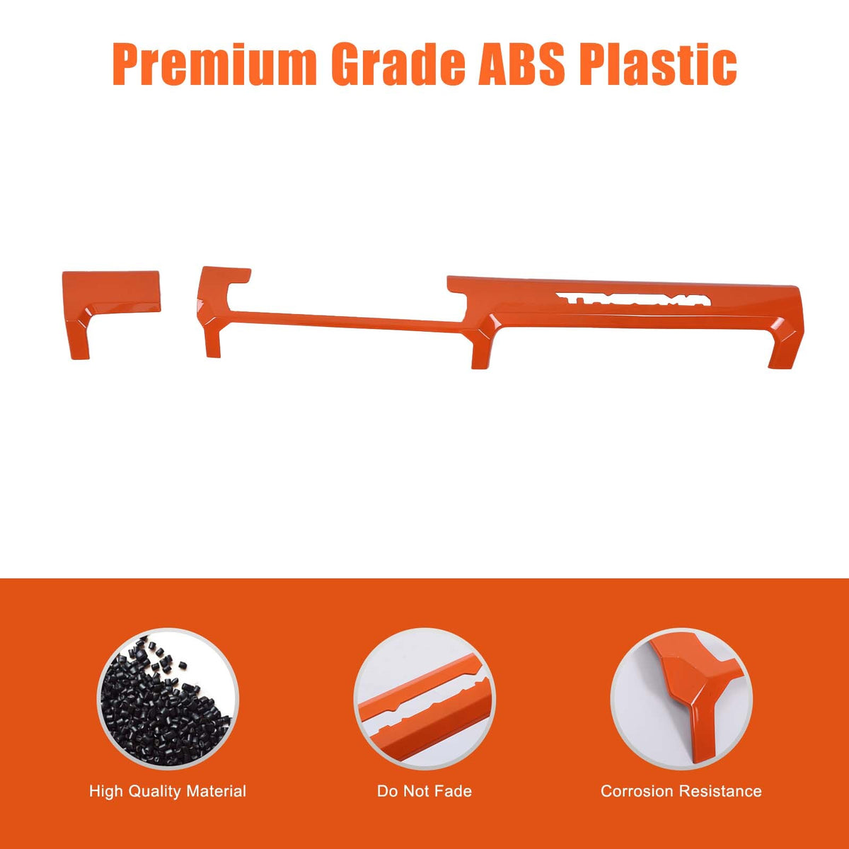 Orange Center Console Trim Strip Cover For Toyota Tacoma SR/SR5 2024+ US 9