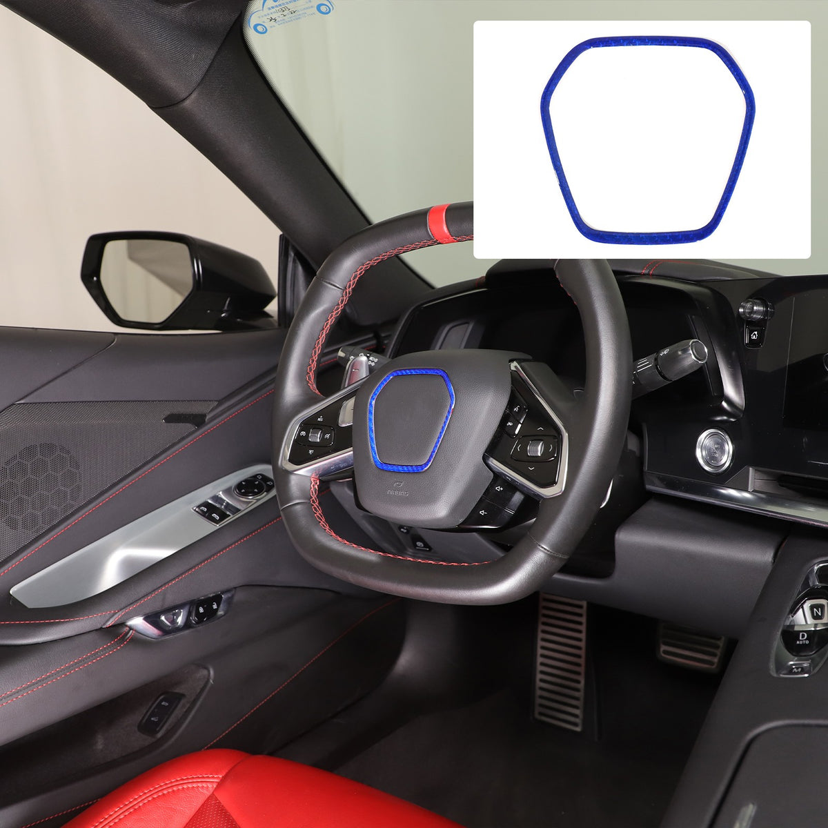 Blue Real Carbon Fiber Full Interior Set Decor Trim Kit for Corvette C8 20-25 - Variants 21-25 20