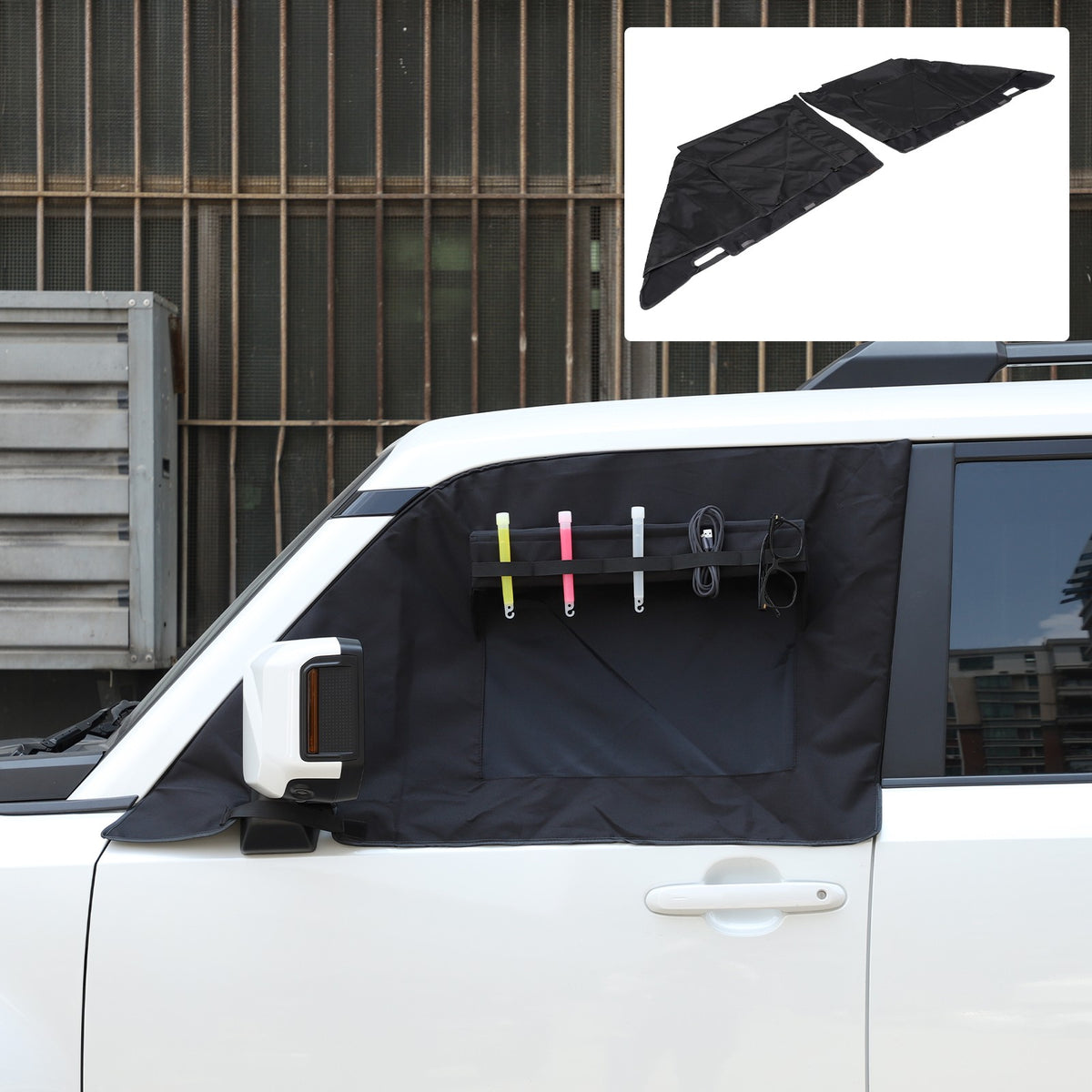 Front Window Vent Visor Sun Shade Cover For Toyota Land Cruiser Prado LC250 24+ 2