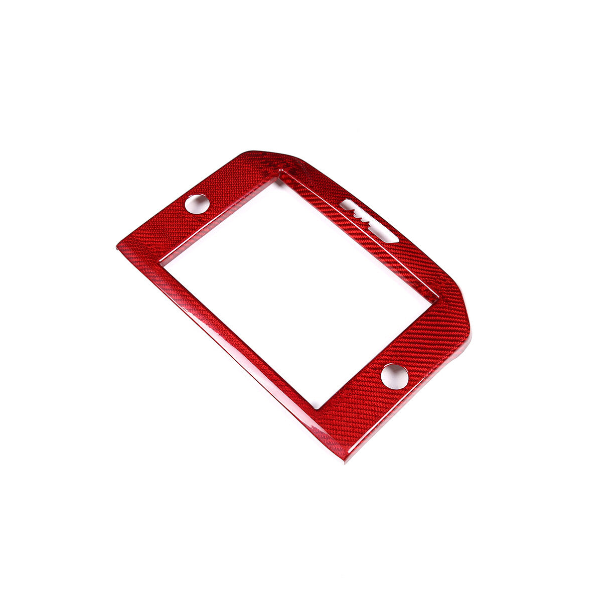 Red Carbon Fiber GPS Navigation Panel Cover Trim For Maserati Ghibli 2014-2015 7